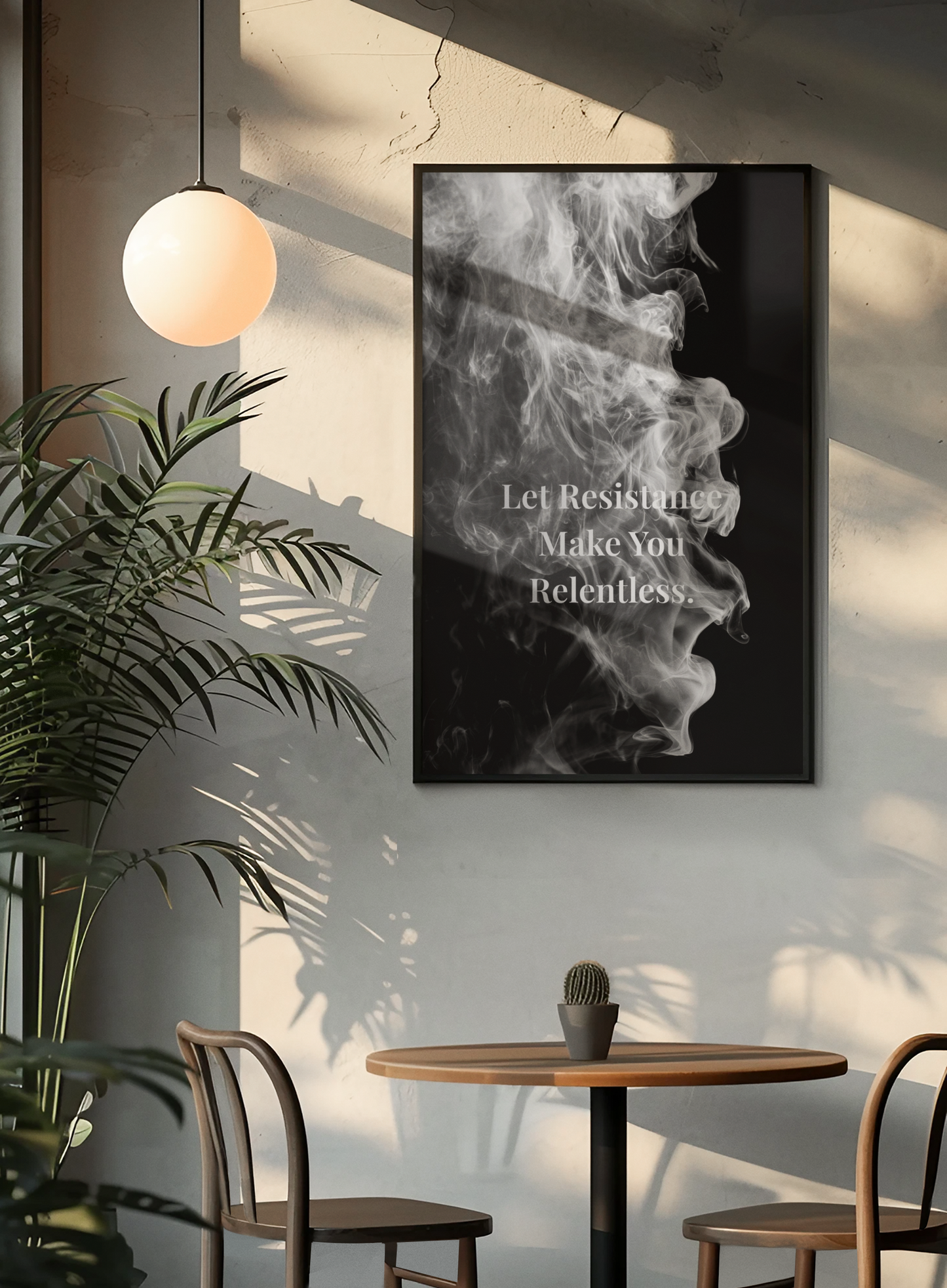 The Strong Don’t Wait. They Build Motivational Poster | Smoke Edition | Discipline, Growth & Office Decor