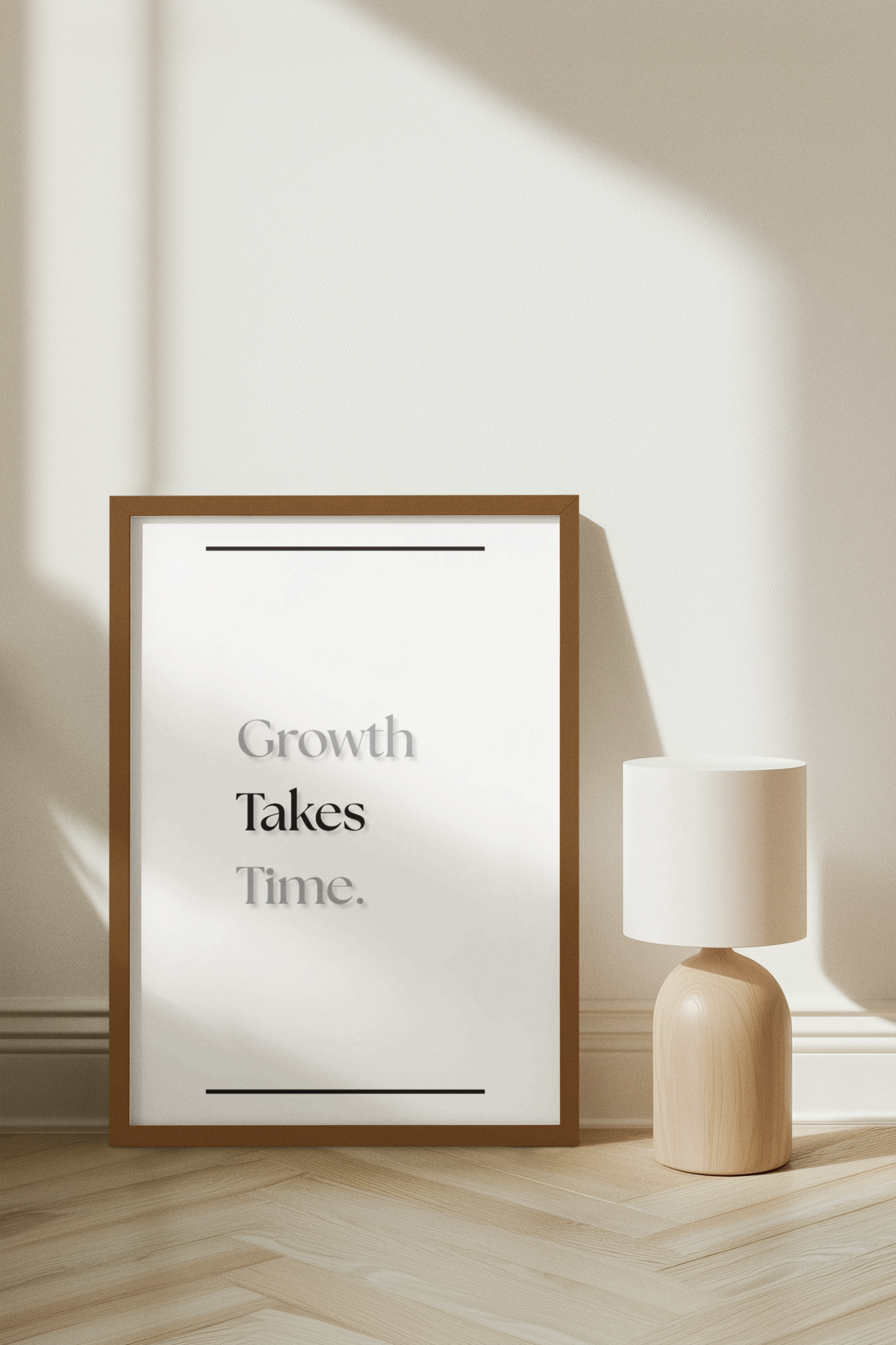 Growth Takes Time | Mindfulness Quote Print | Patience Wall Art