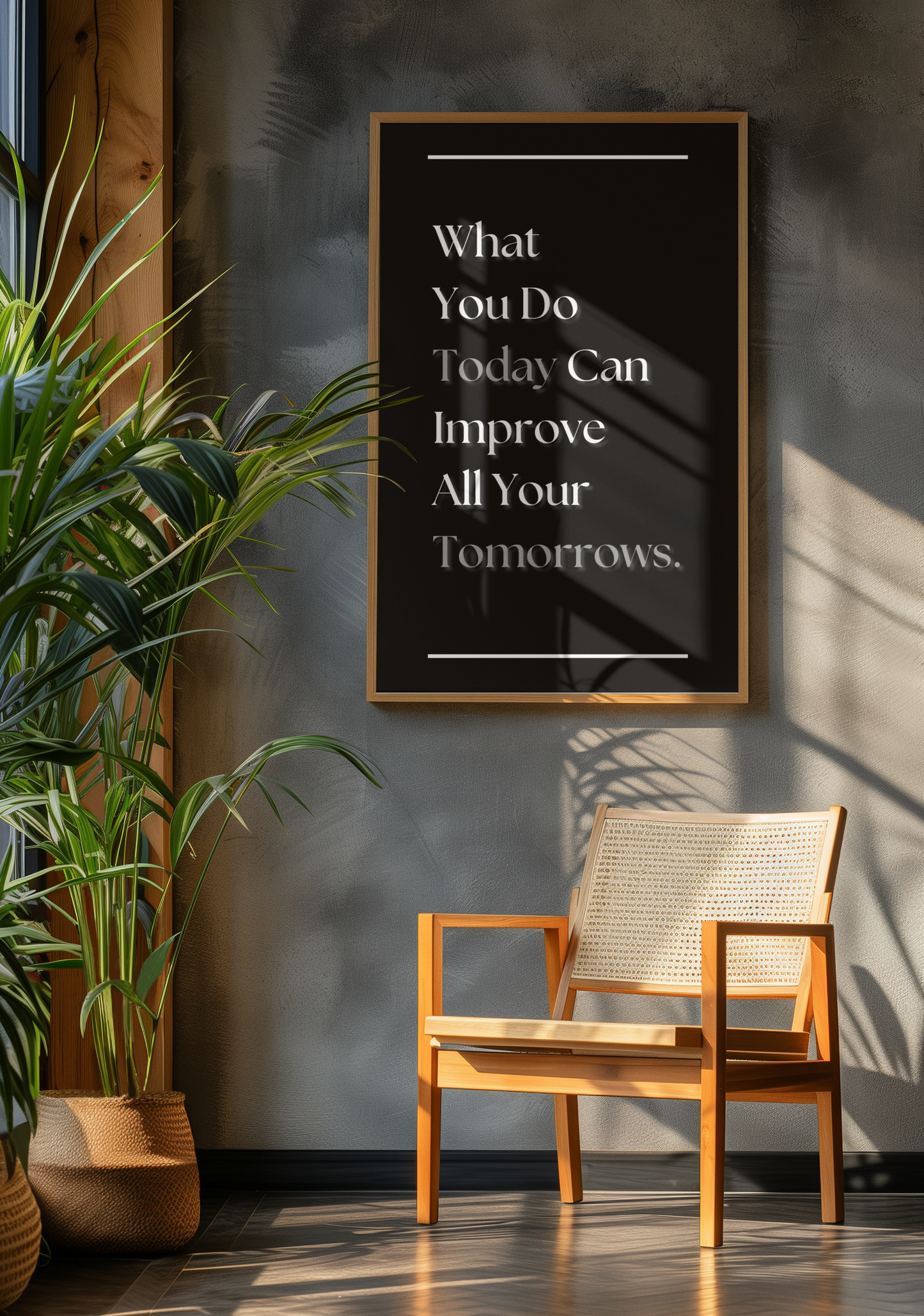 What You Do Today, Can Improve All Your Tomorrows | Inspirational Wall Art | Progress Quote Print