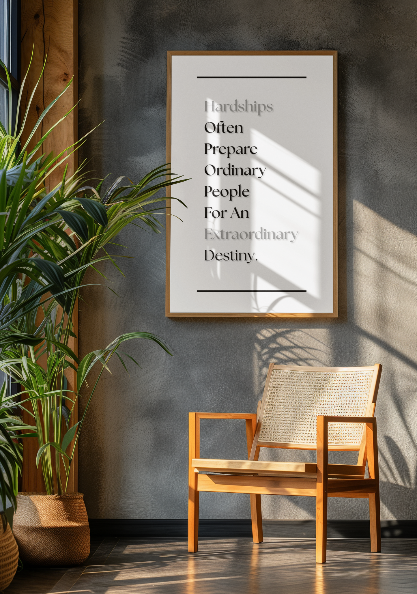 Hardships Often Prepare Ordinary People For An Extraordinary Destiny | Motivational Wall Print | Growth Mindset Decor
