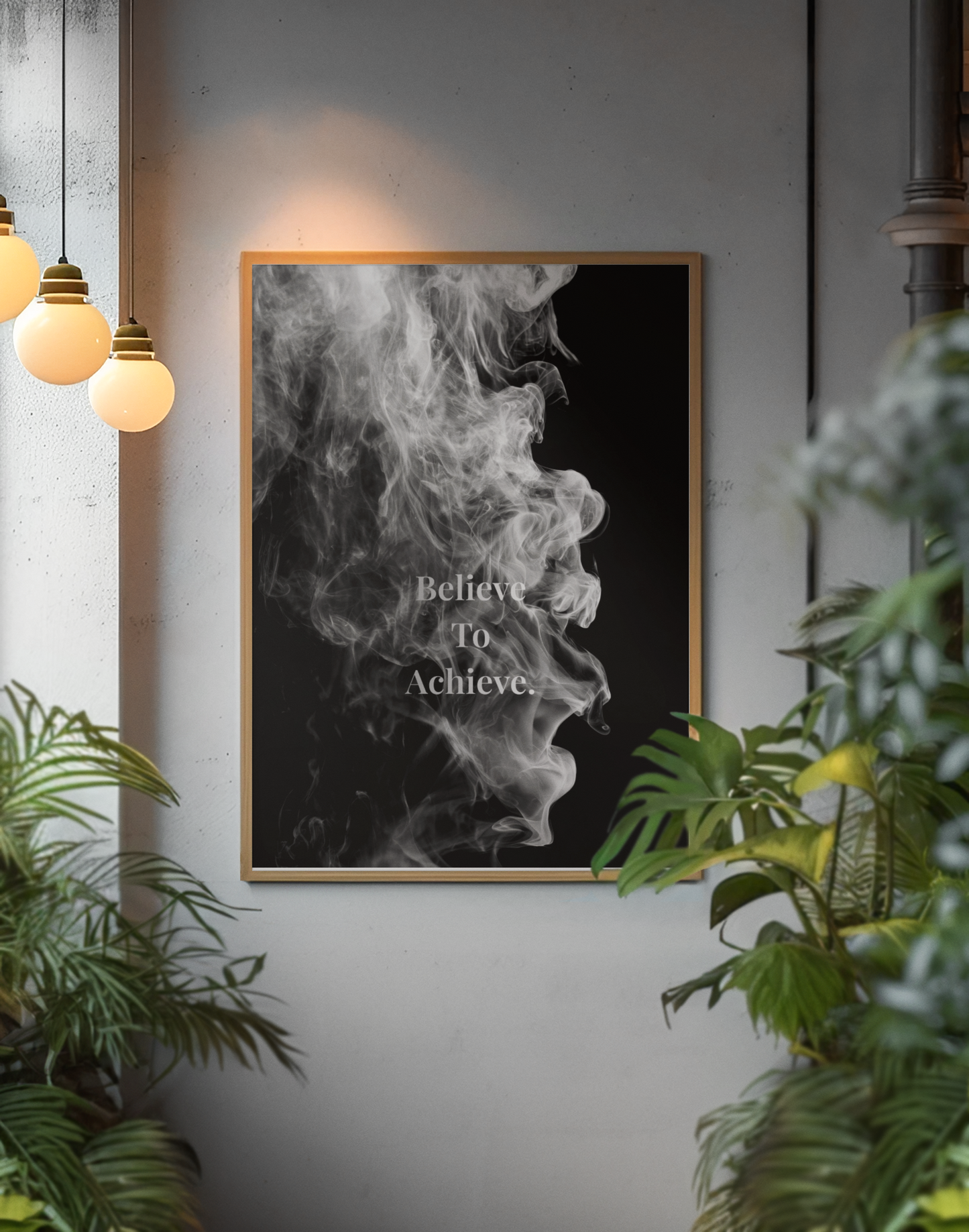 Believe To Achieve Motivational Poster | Gym, Office & Mindset Decor