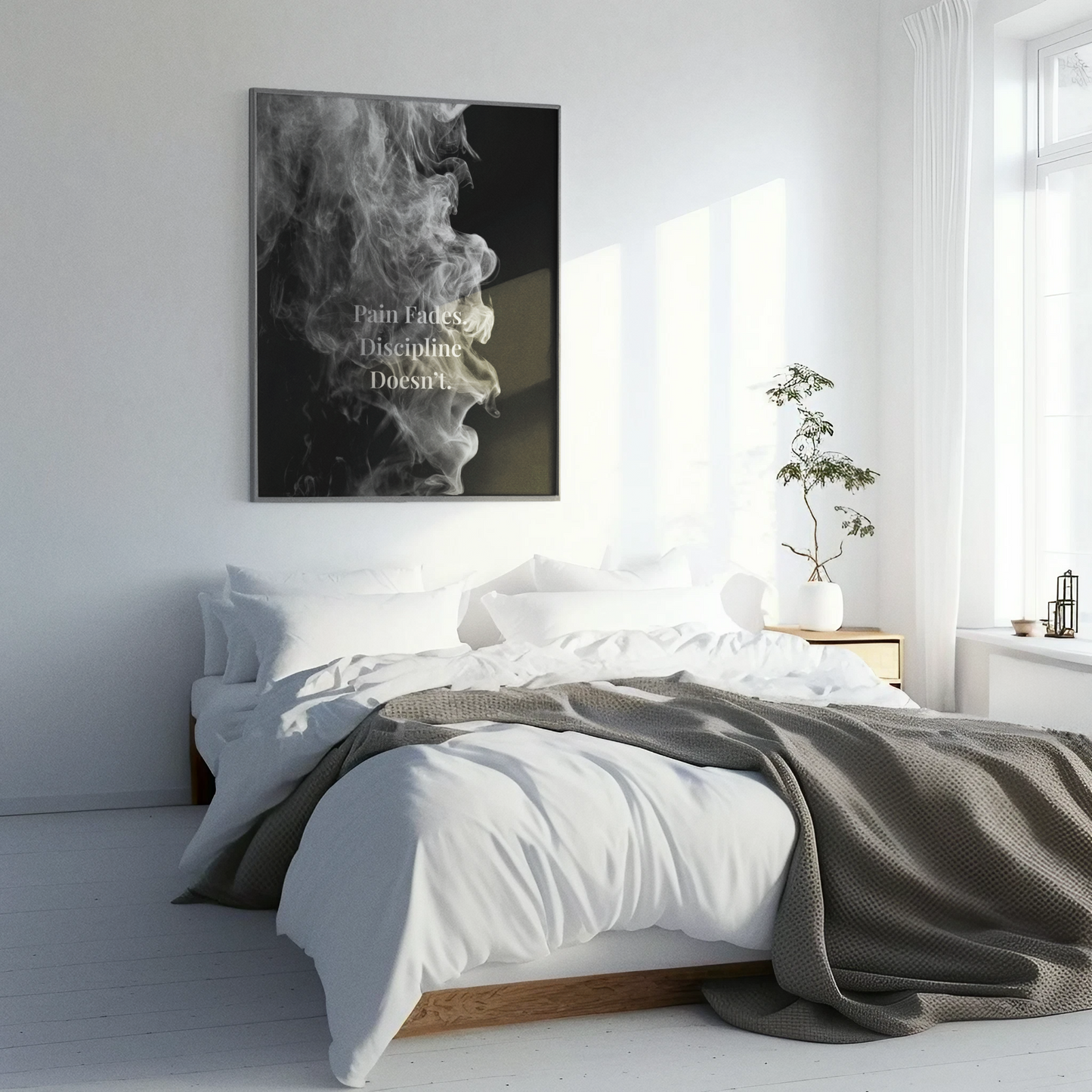 Fight For The Life You Picture Motivational Poster | Smoke Edition | Gym, Office & Mindset Decor