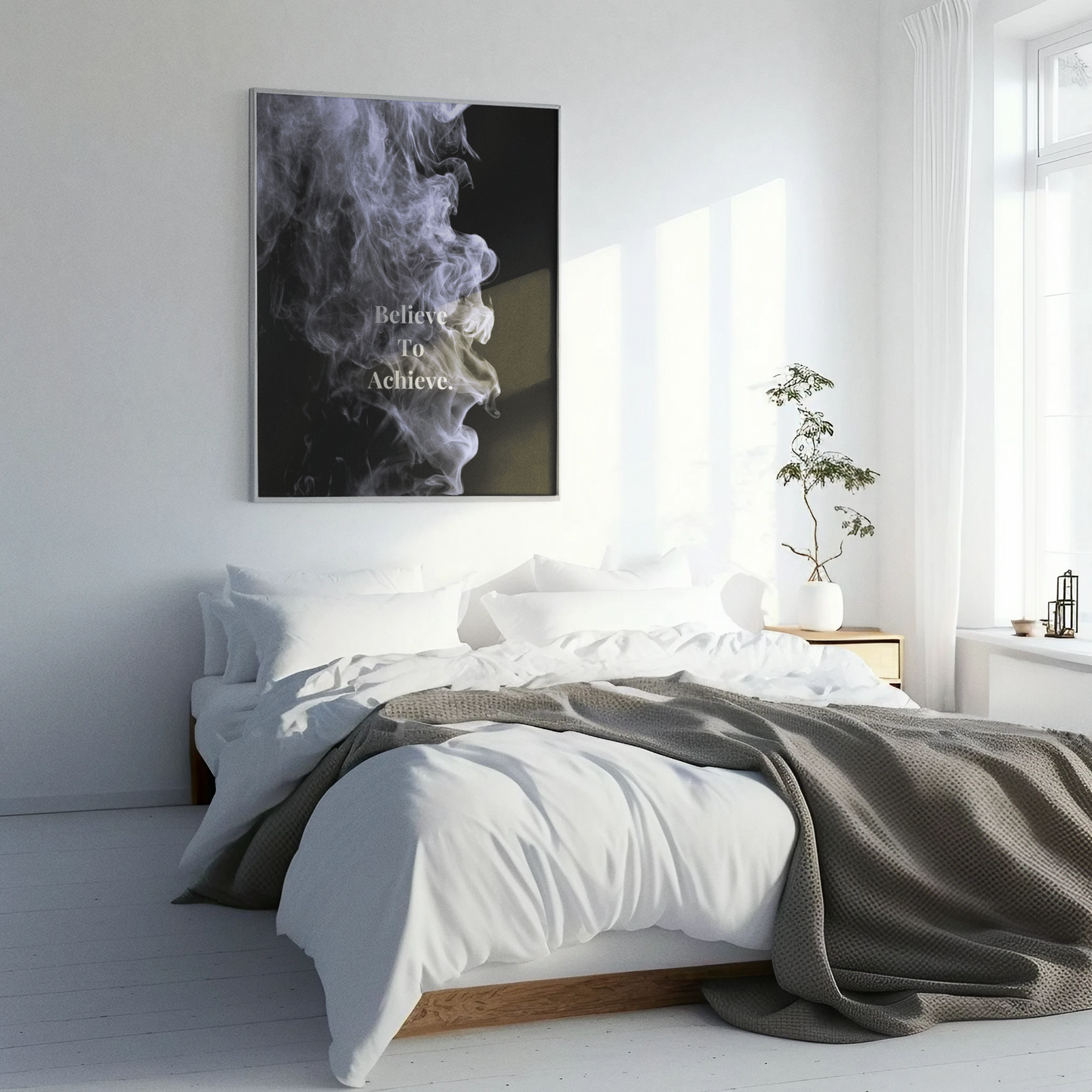 Believe To Achieve Motivational Poster | Gym, Office & Mindset Decor