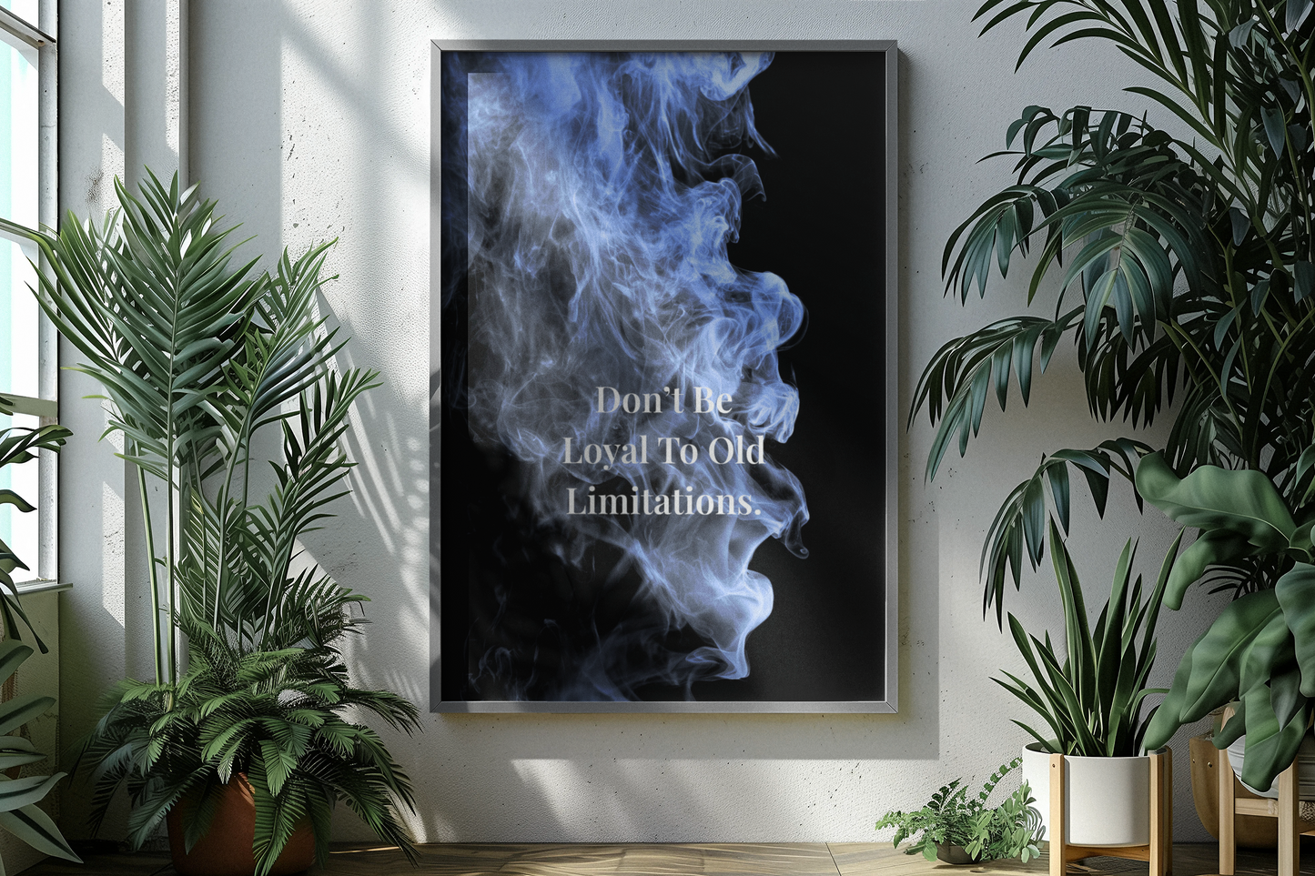 Don’t Be Loyal To Old Limitations Motivational Poster | Smoke Edition | Gym, Office & Mindset Decor