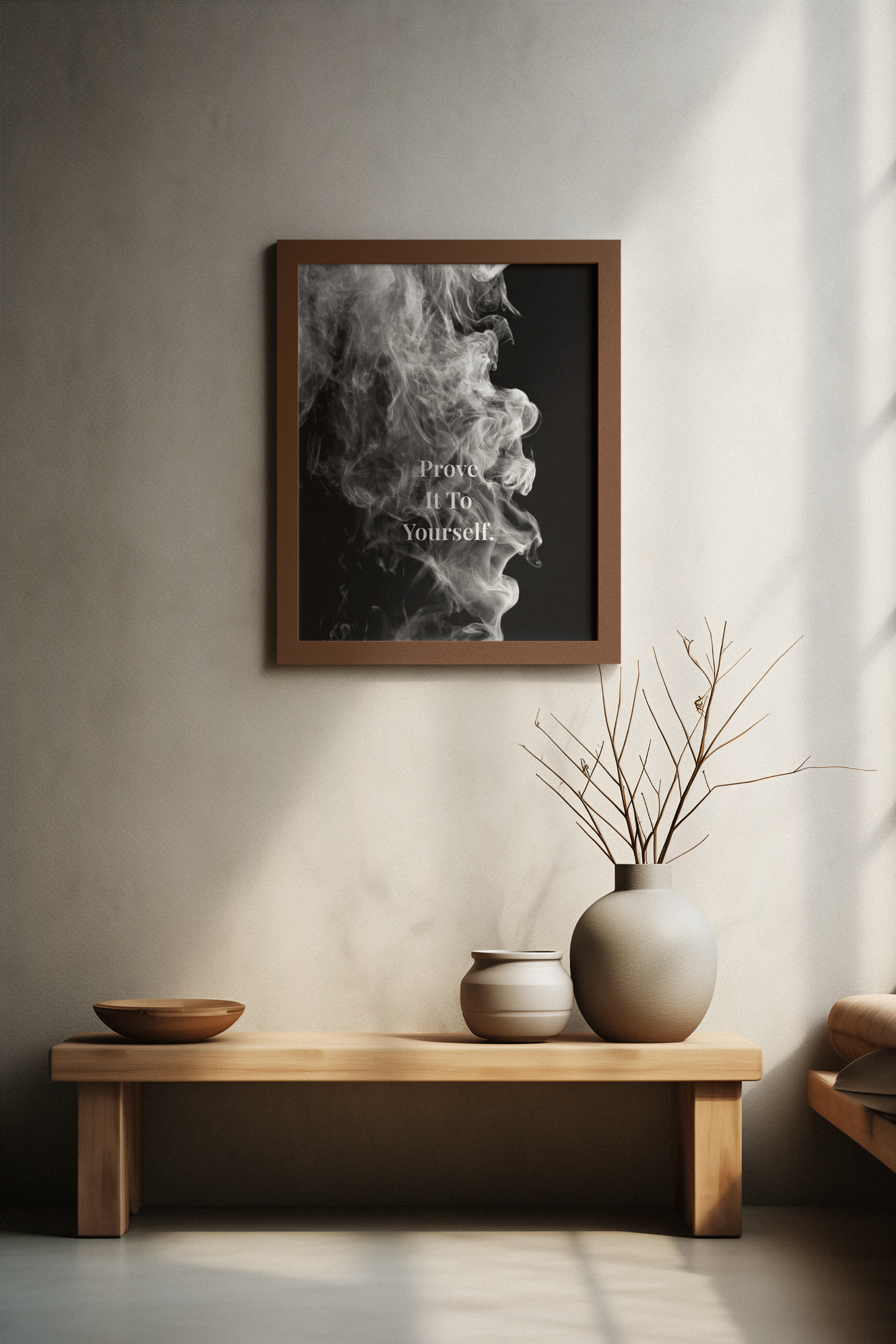 Prove It To Yourself Motivational Poster | Smoke Edition | Discipline, Mindset & Office Decor
