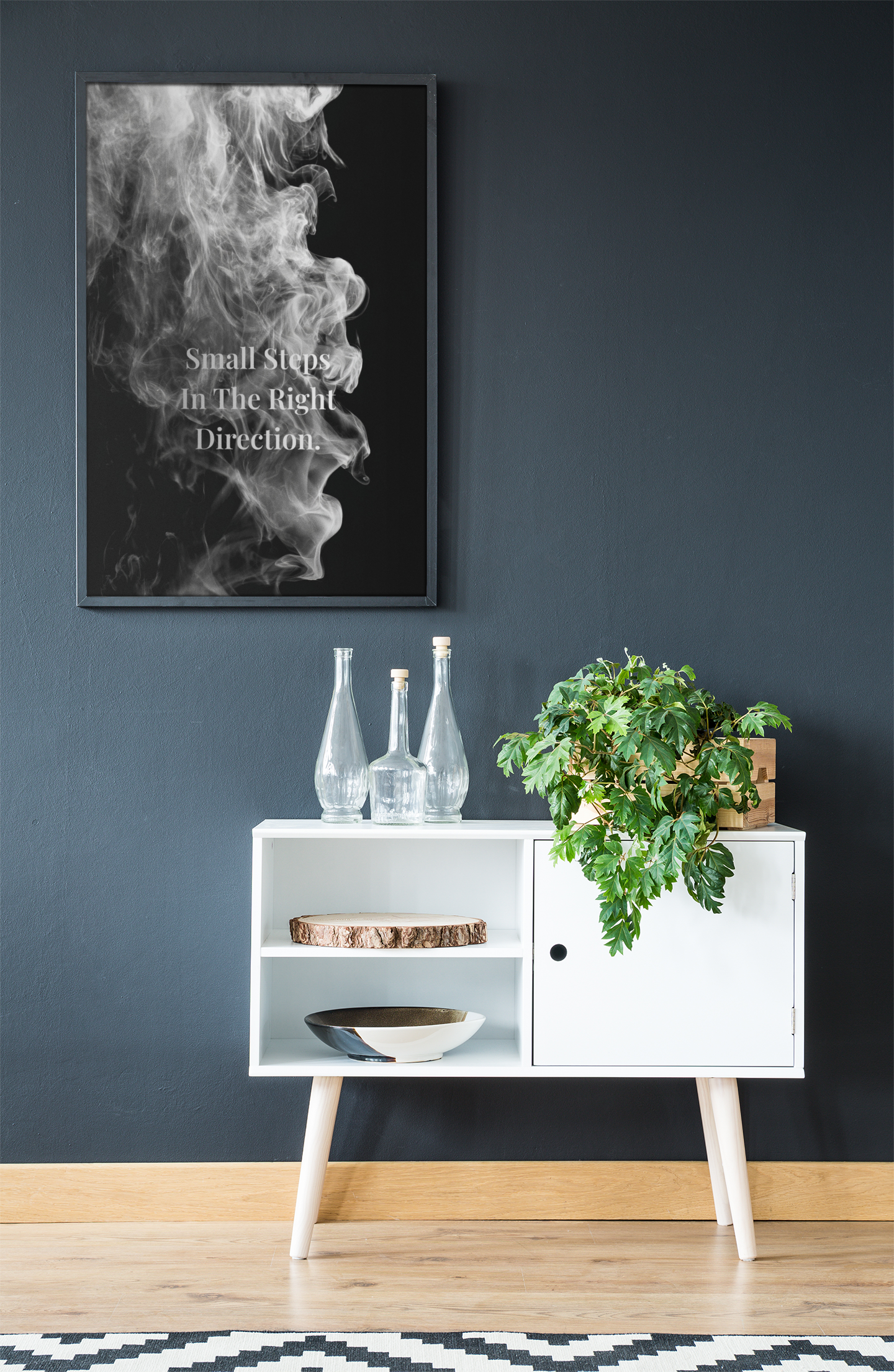 Small Steps In The Right Direction Motivational Poster | Smoke Edition | Growth, Mindset & Office Decor
