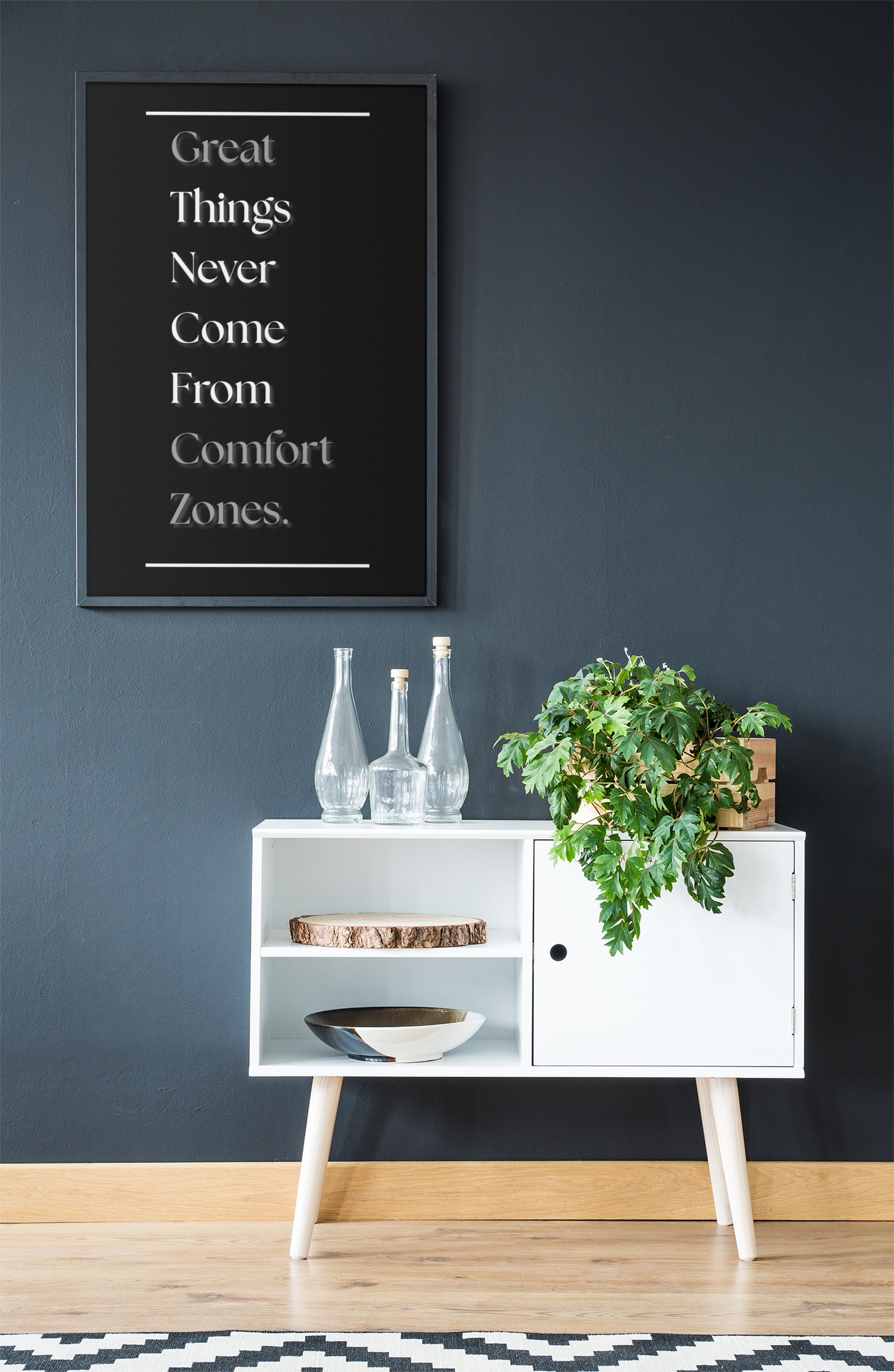 Great Things Never Come From Comfort Zones | Motivational Wall Art | Gym Poster
