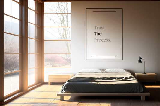 Trust The Process | Inspirational Office Poster | Focus & Mindset Wall Art For Modern Workspace