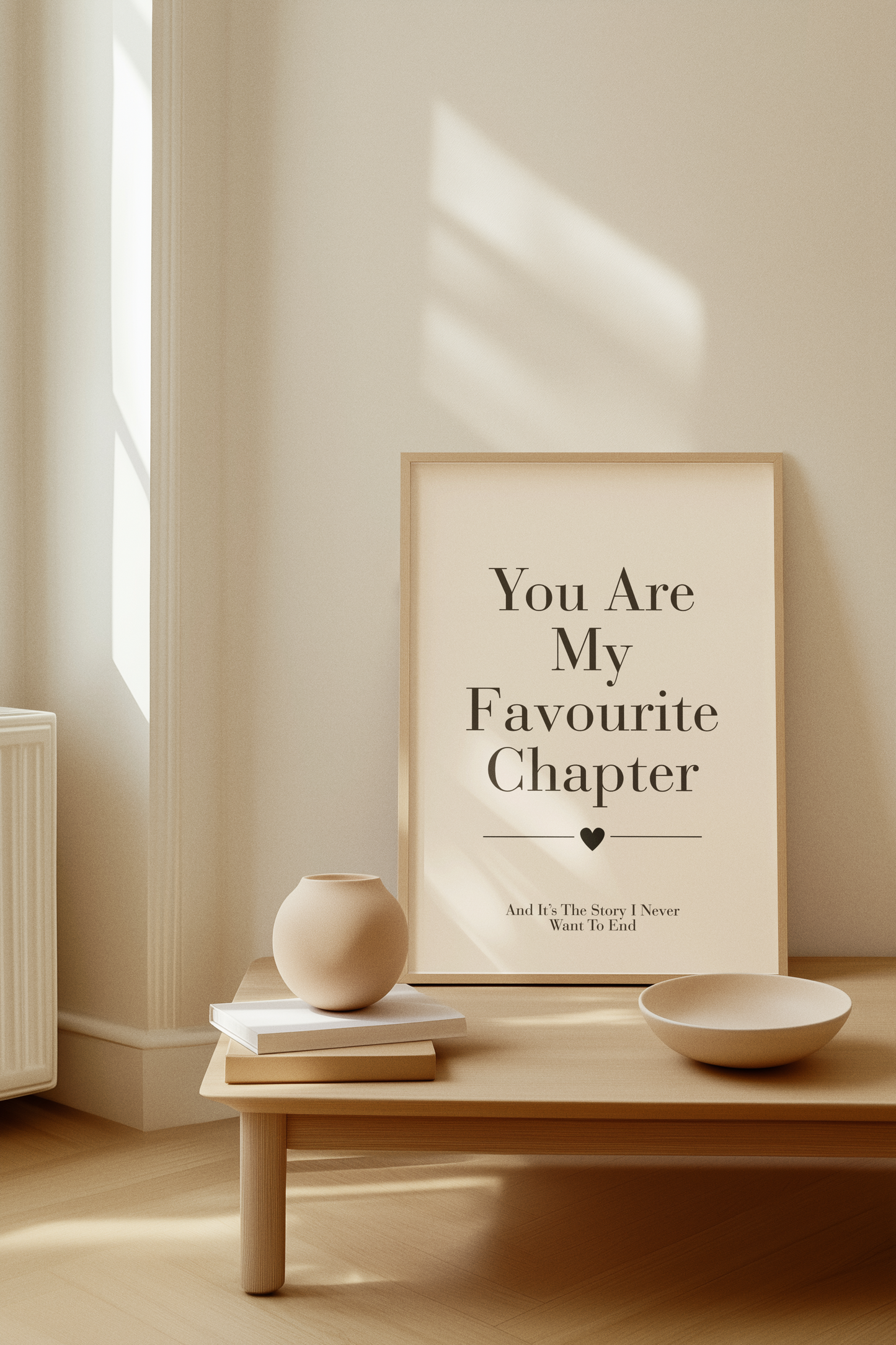 You Are My Favourite Chapter Romantic Print, Couple Wall Art And Bedroom Decor Poster