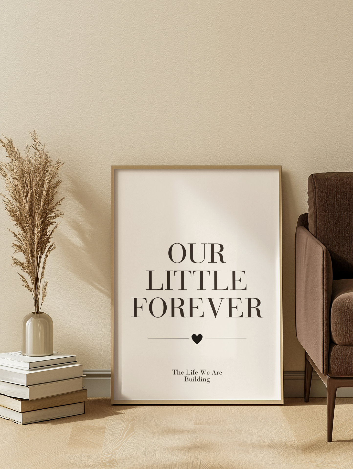Our Little Forever Wall Art Print, Romantic Home Quote Poster, Bedroom Wall Decor, Couple Gift for First Homes