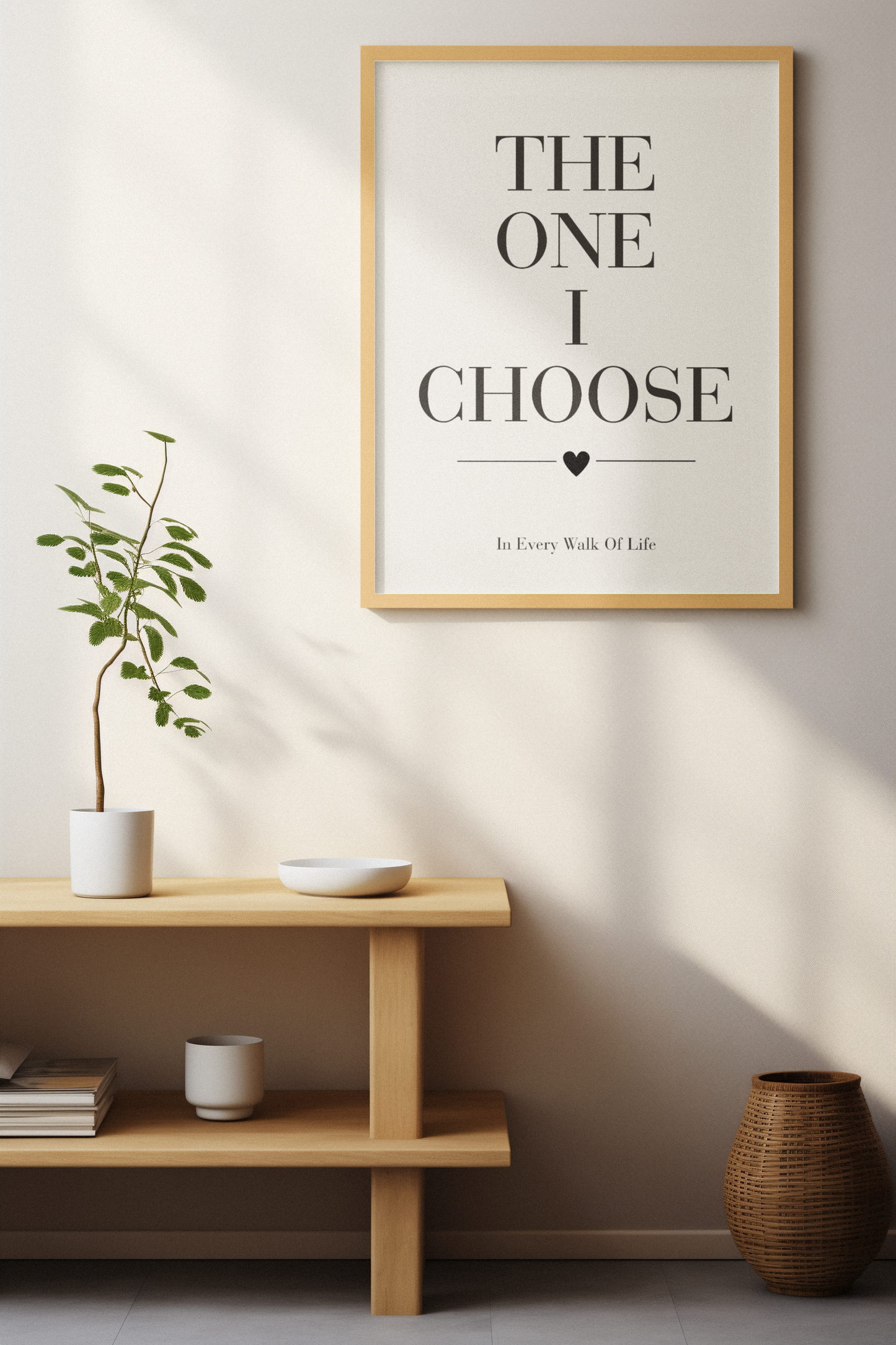 The One I Choose Wall Art Print, Romantic Couple Quote Poster, Bedroom Wall Decor, Meaningful Anniversary Gift