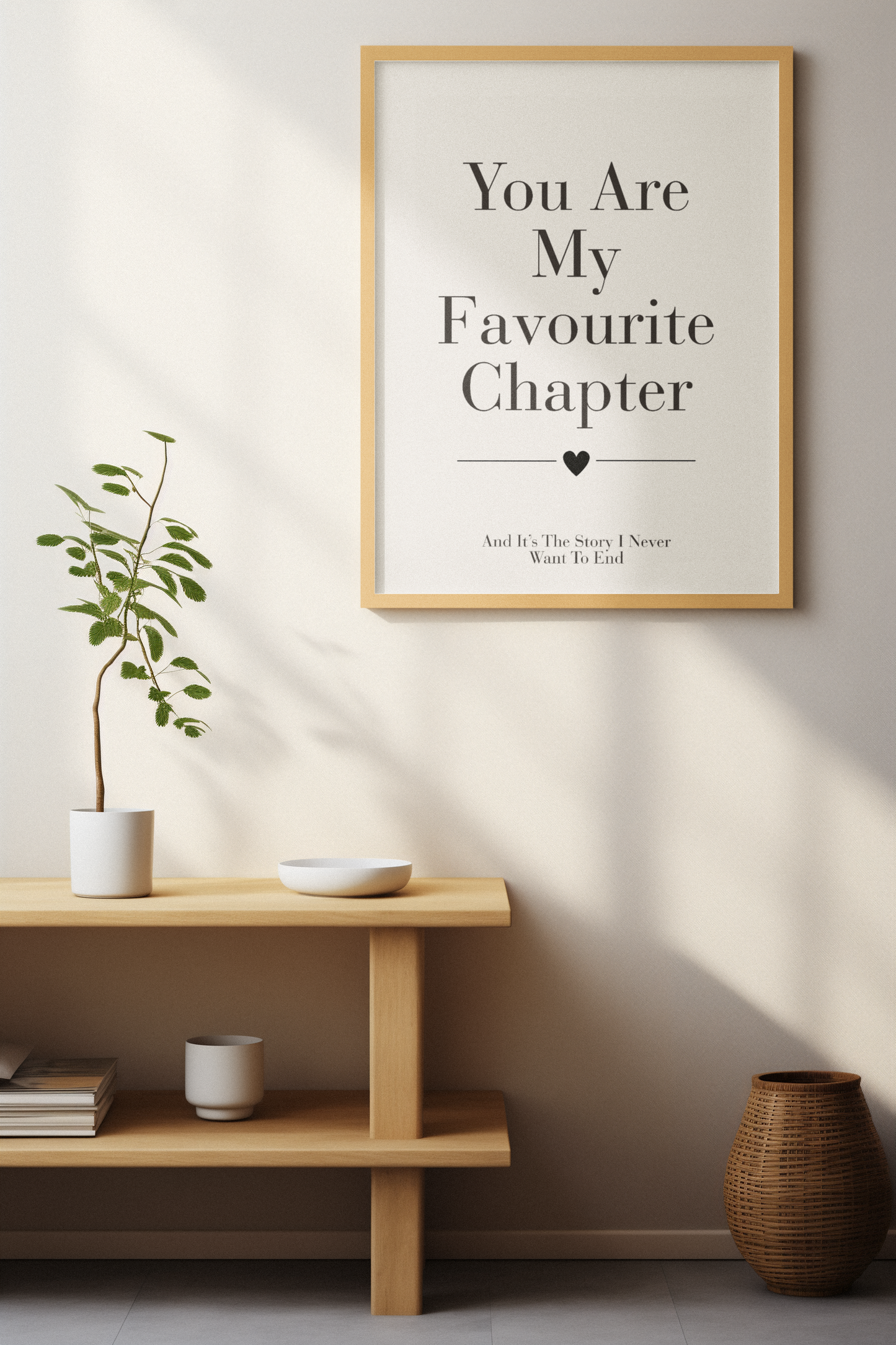 You Are My Favourite Chapter Romantic Print, Couple Wall Art And Bedroom Decor Poster