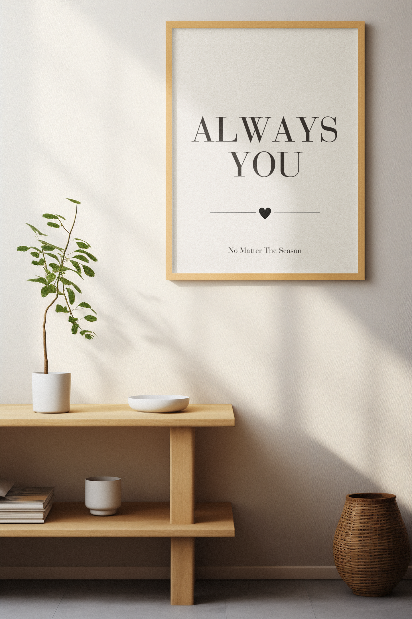 Always You Wall Art Print, Romantic Love Quote Poster, Bedroom Wall Decor, Anniversary Gift for Couples
