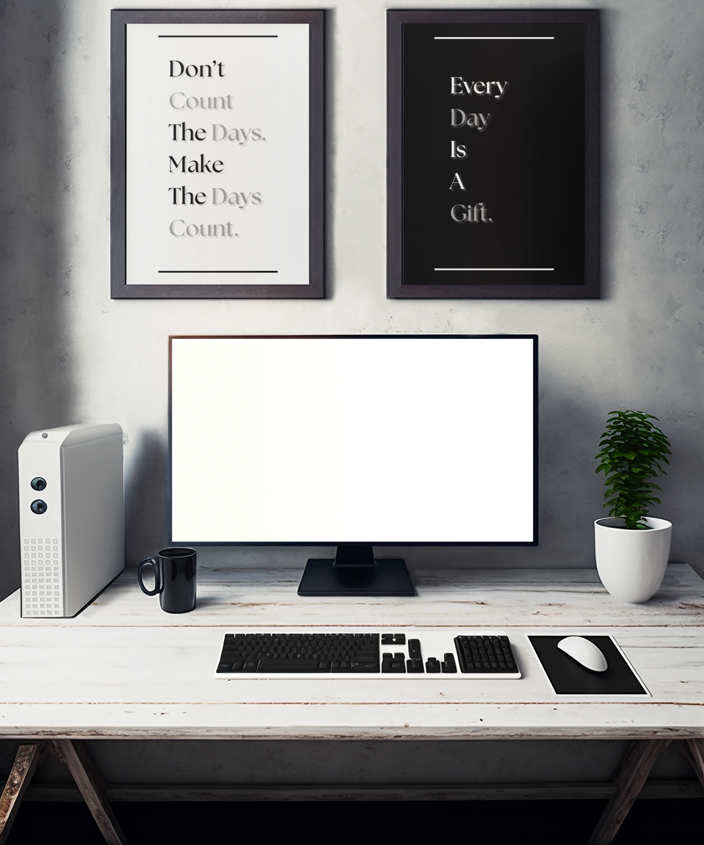 Don't Count The Days, Make the Days Count | Motivational Wall Art | Gym Quote Print