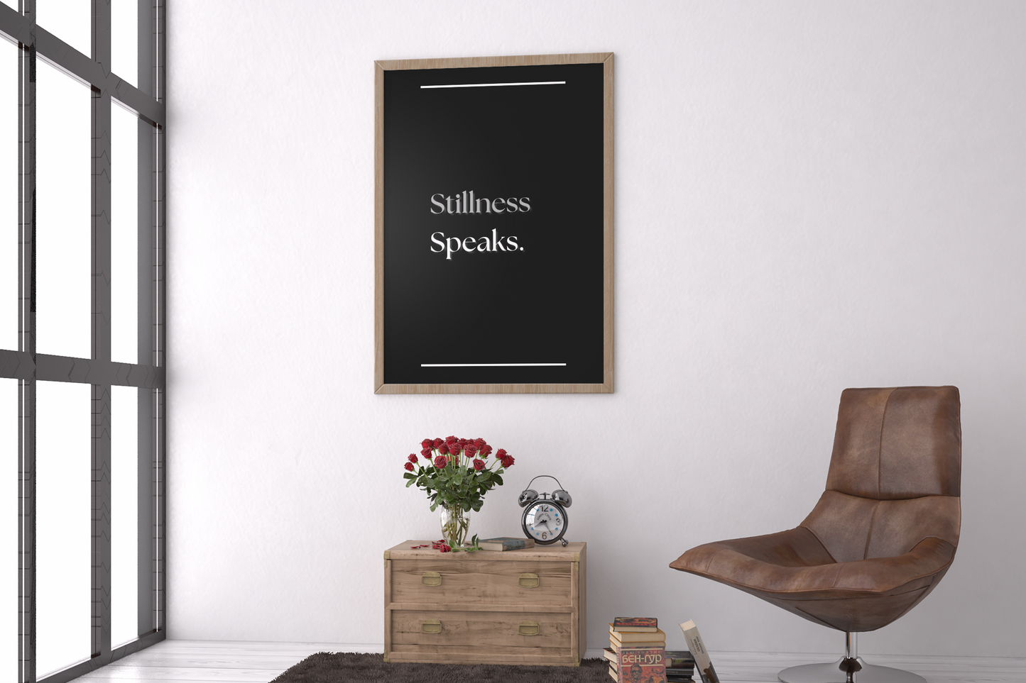 Stillness Speaks | Modern Mindfulness Print | Reflective & Peaceful Wall Decor
