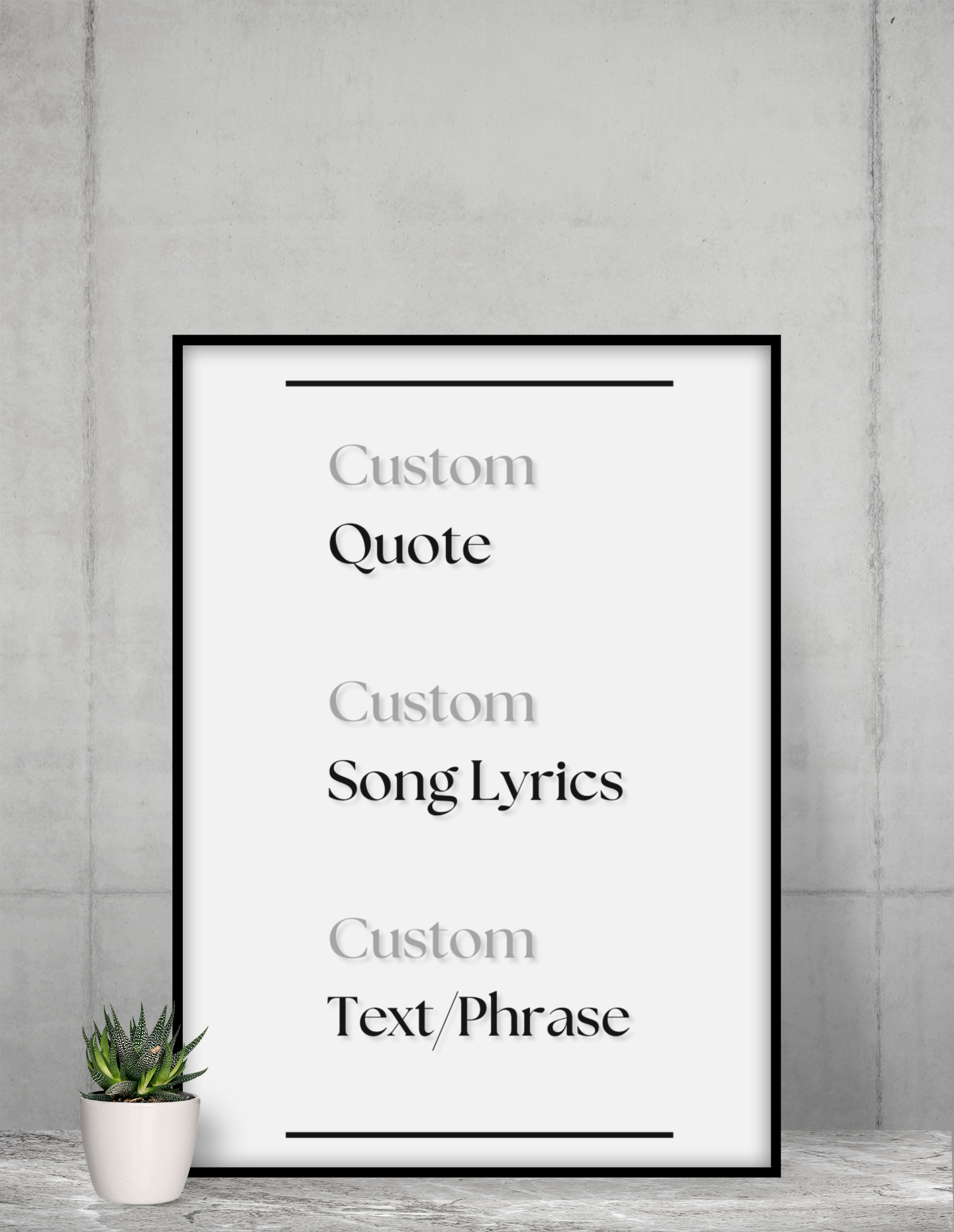 Custom Quote Poster, Personalised Wall Art, Minimalist Black and White Typography Print, Motivational Custom Print, Modern Home Decor