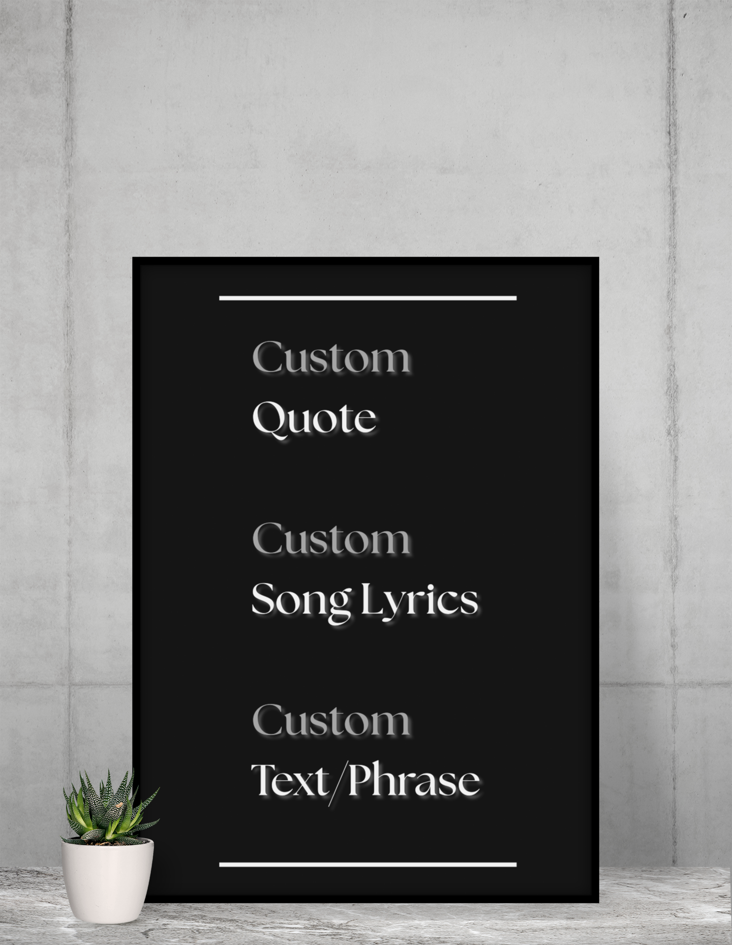 Custom Quote Poster, Personalised Wall Art, Minimalist Black and White Typography Print, Motivational Custom Print, Modern Home Decor