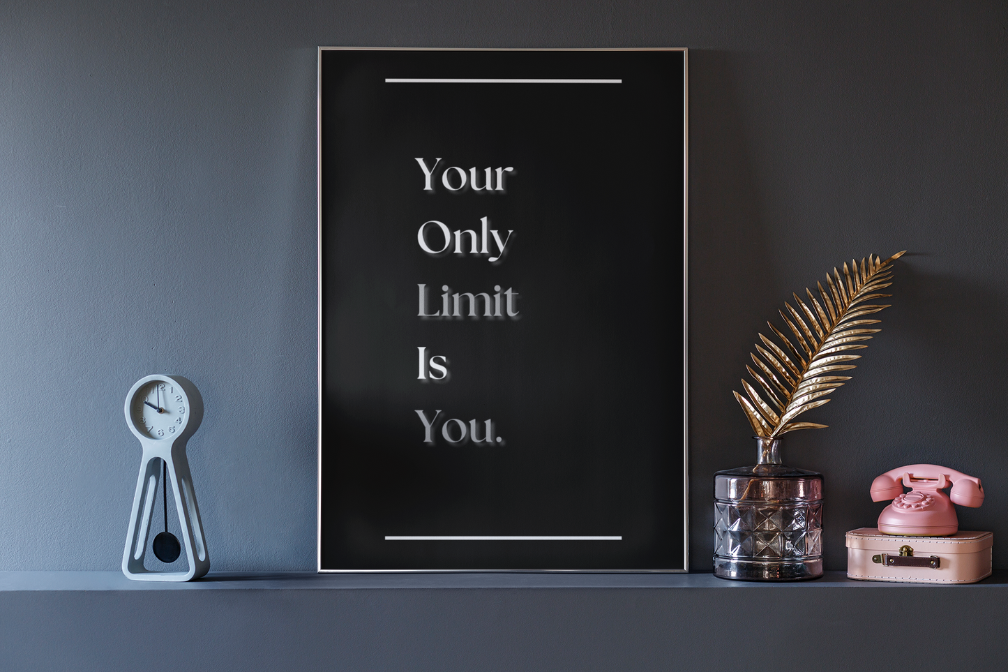 Your Only Limit Is You | Motivational Quote Print | Inspirational Wall Art For Gym Or Office