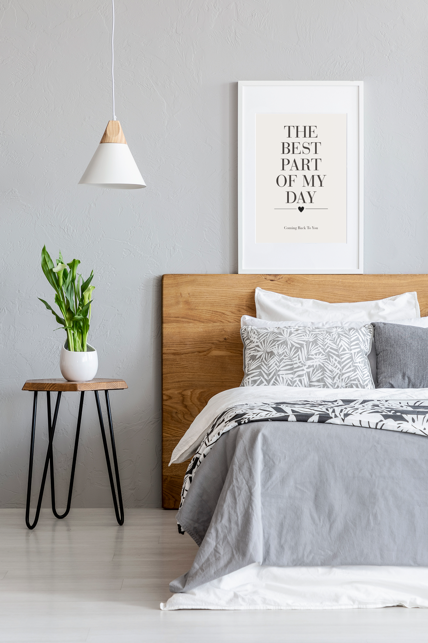The Best Part Of My Day Wall Art Print, Romantic Love Quote Poster, Bedroom Wall Decor, Meaningful Gift for Couples