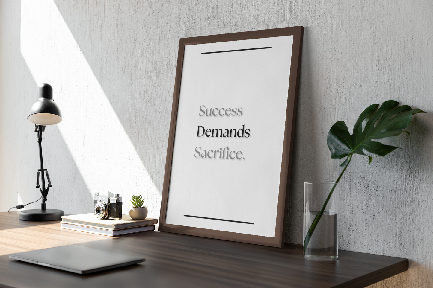 Success Demands Sacrifice | Motivational Quote Print | Gym Wall Art For Strength & Focus