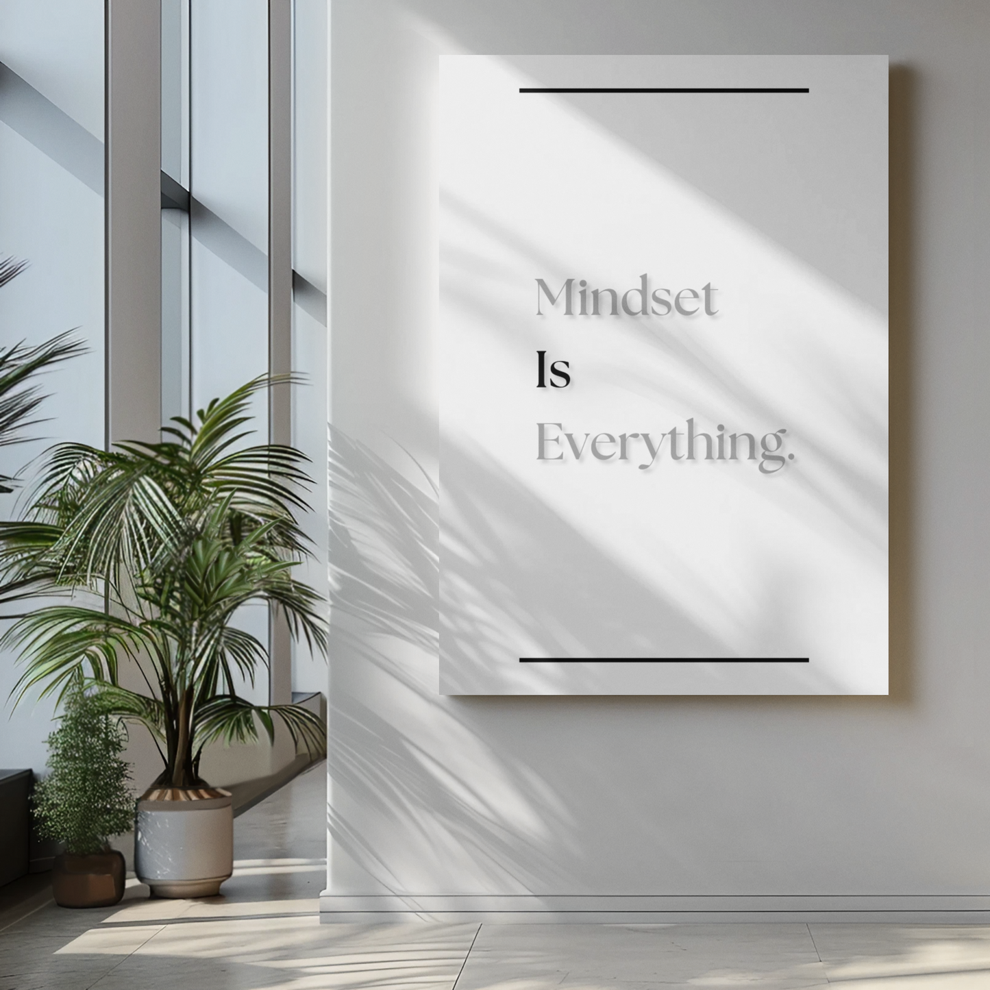 Mindset Is Everything | Motivational Quote Poster | Discipline & Growth Wall Art Print