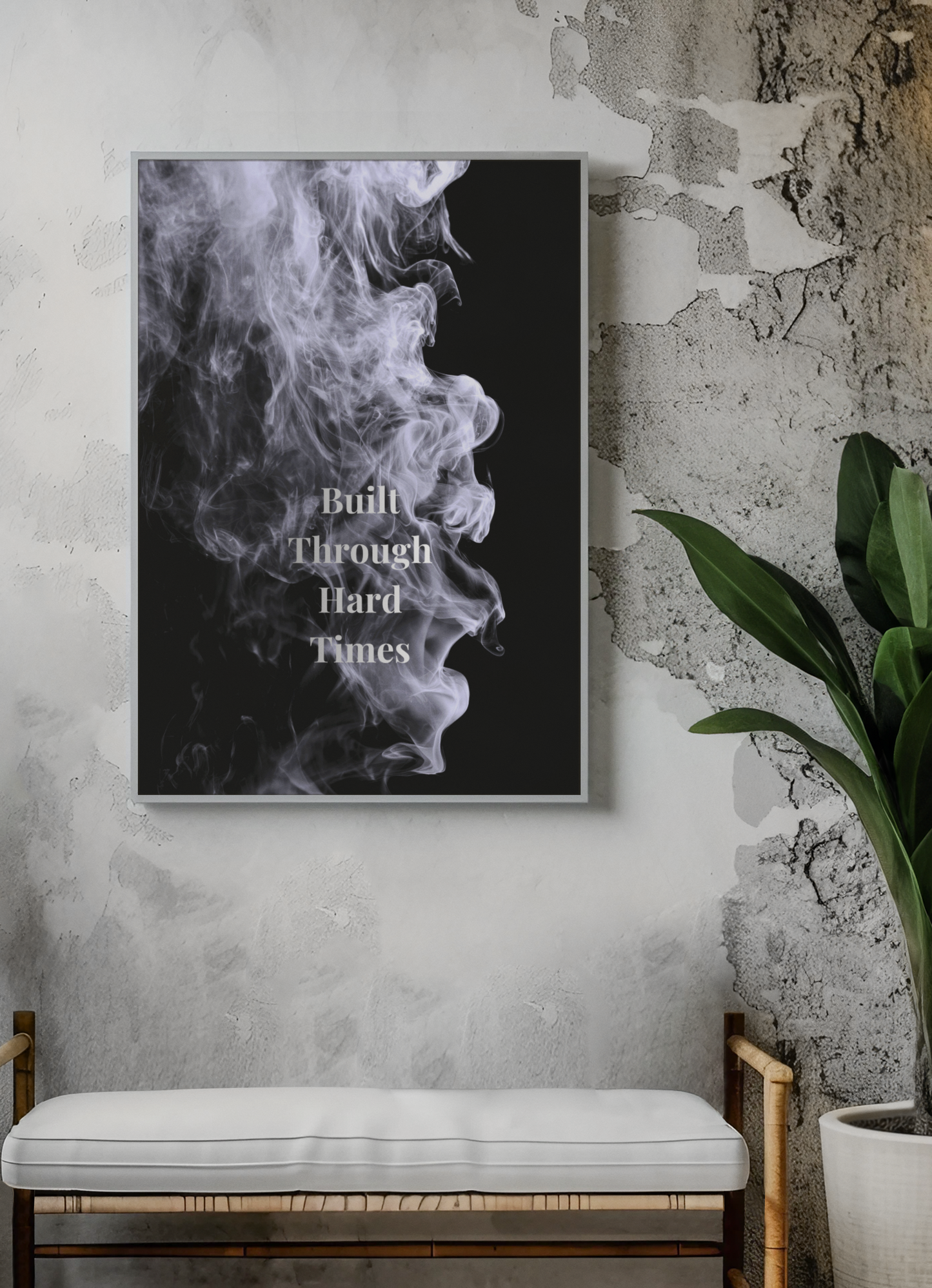Built Through Hard Times Motivational Print, Resilience Wall Art And Growth Mindset Poster