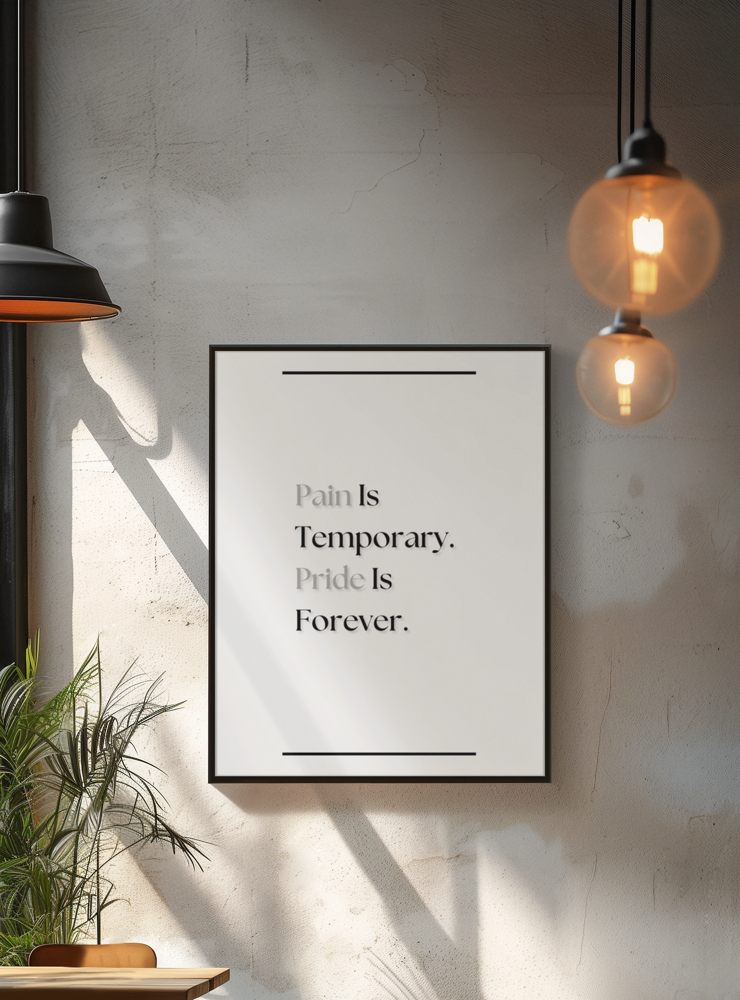 Pain Is Temporary, Pride Is Forever | Inspirational Quote Poster | Gym Wall Art For Home Or Office