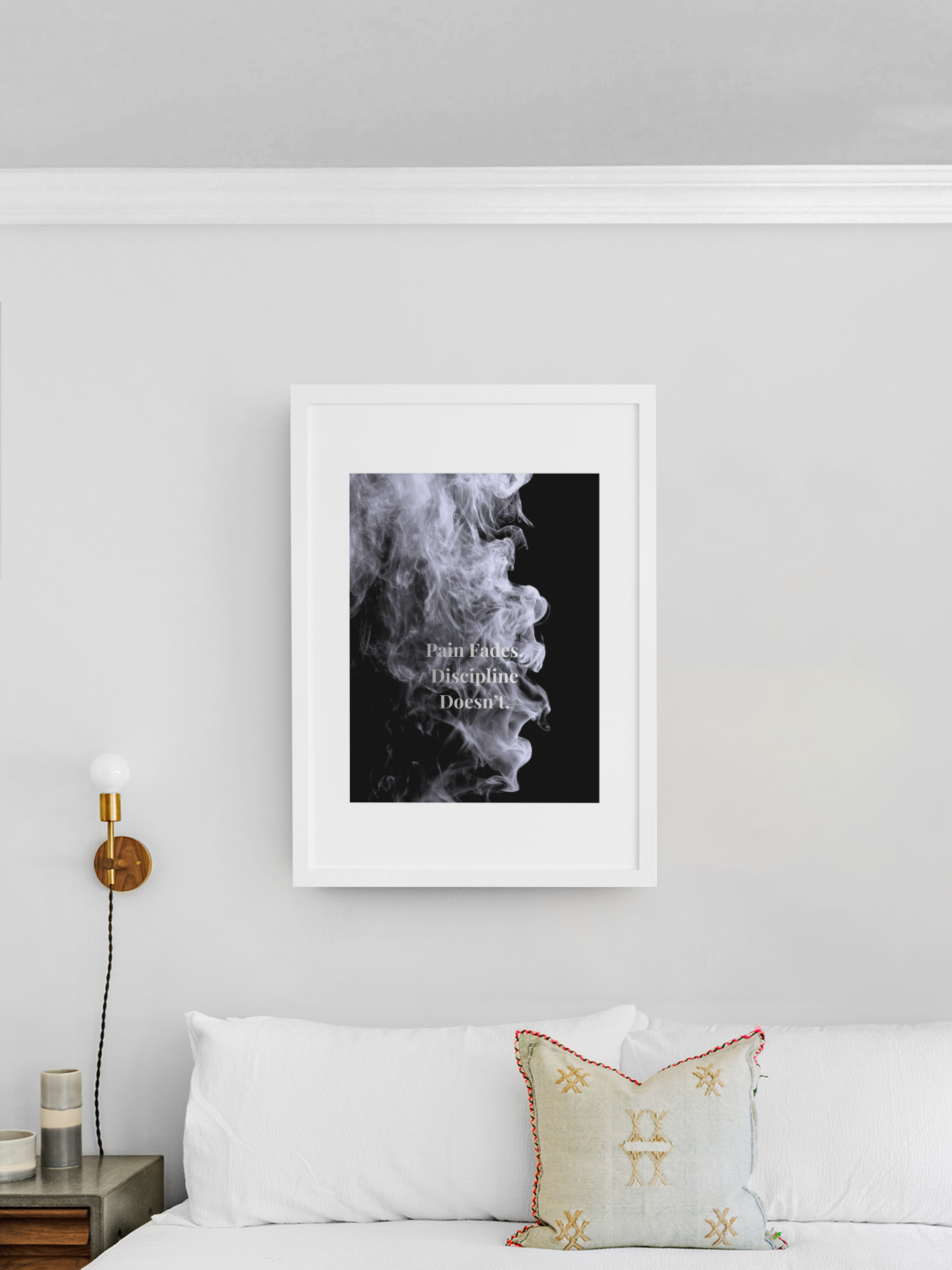 Pain Fades. Discipline Doesn’t Motivational Poster | Smoke Edition | Discipline, Gym & Office Decor