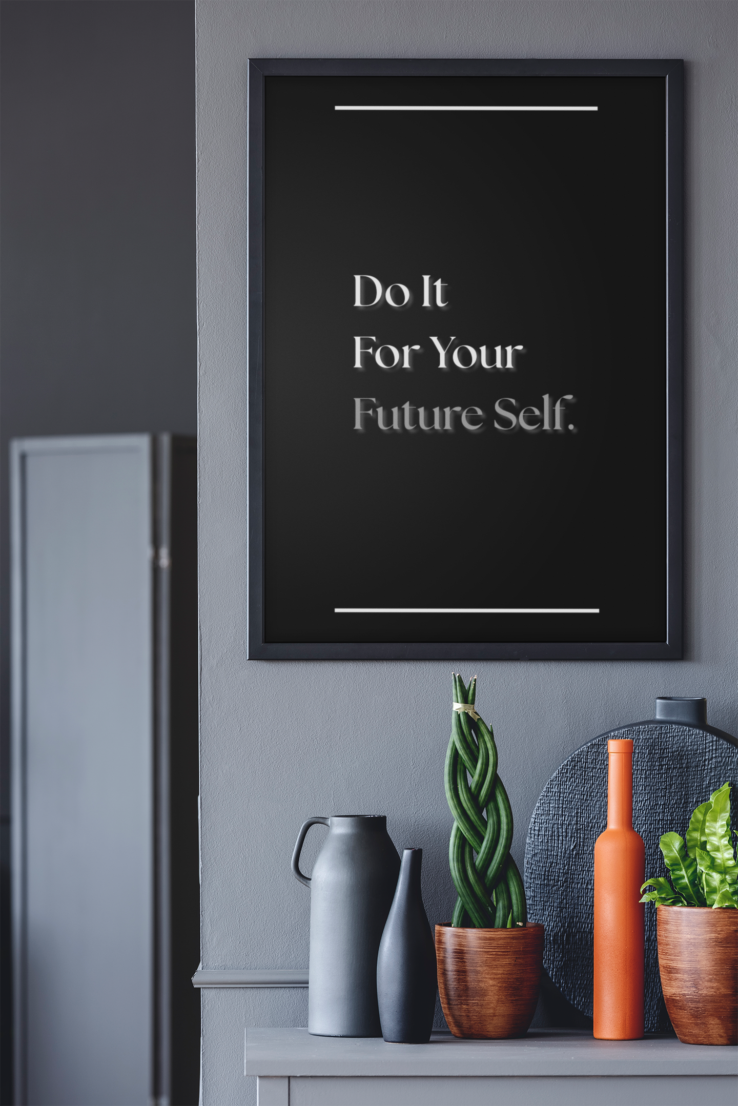 Do It For Your Future Self | Inspirational Quote Print | Motivational Wall Art For Home, Office Or Gym
