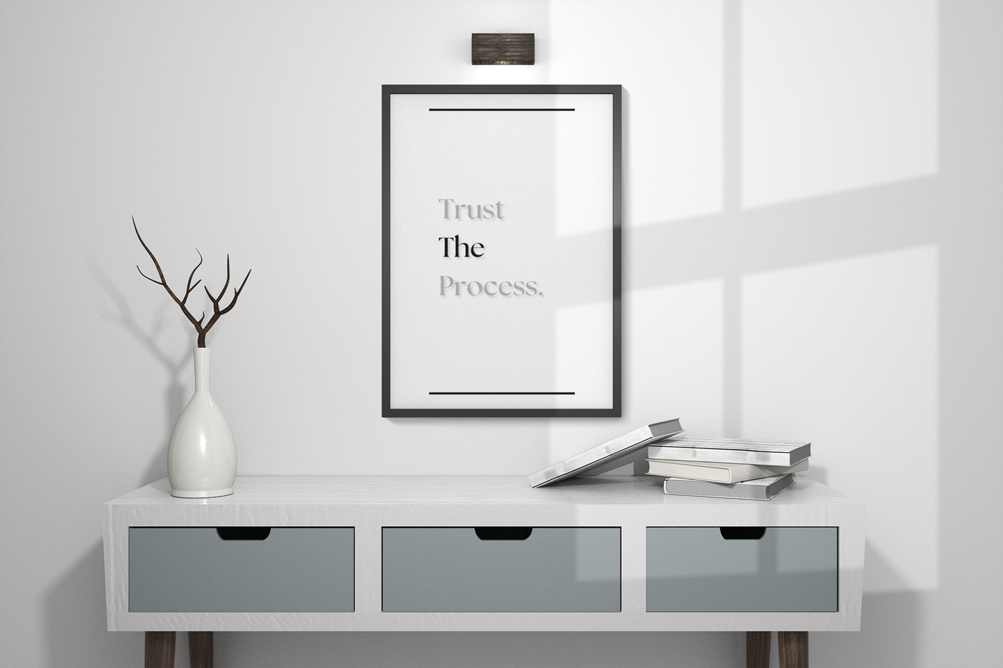 Trust The Process | Inspirational Office Poster | Focus & Mindset Wall Art For Modern Workspace