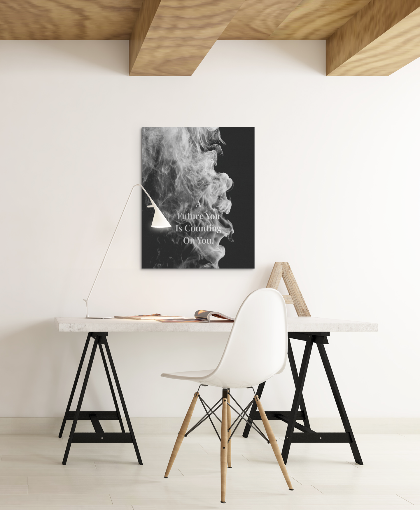 A Future You Is Counting On You Motivational Poster | Modern Minimalist Quote Print for Home Office or Gym