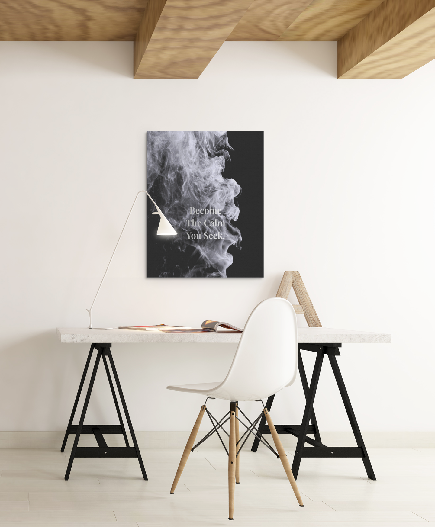 Become The Calm You Seek Inspirational Poster | Mindfulness, Wellness & Home Office Decor