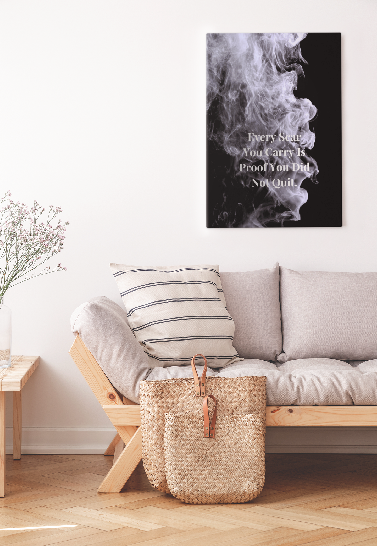 Every Scar You Carry Is Proof You Did Not Quit Motivational Poster | Smoke Edition | Strength, Resilience & Mindset Decor