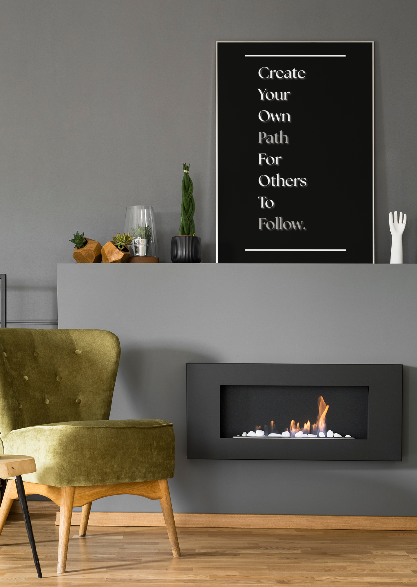 Create Your Own Path For Others To Follow  | Minimalist Quote Poster | Leadership Wall Art