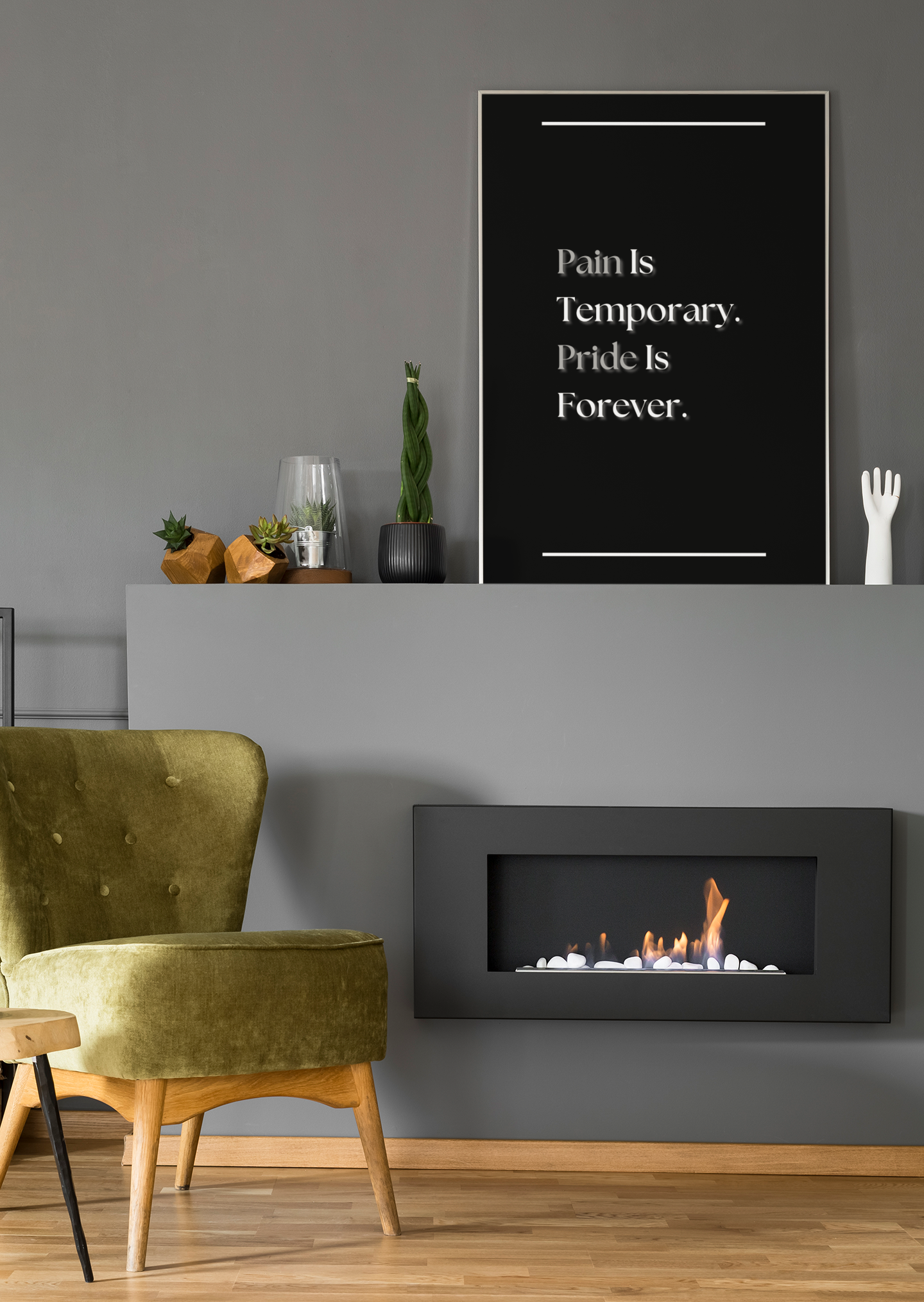 Pain Is Temporary, Pride Is Forever | Inspirational Quote Poster | Gym Wall Art For Home Or Office