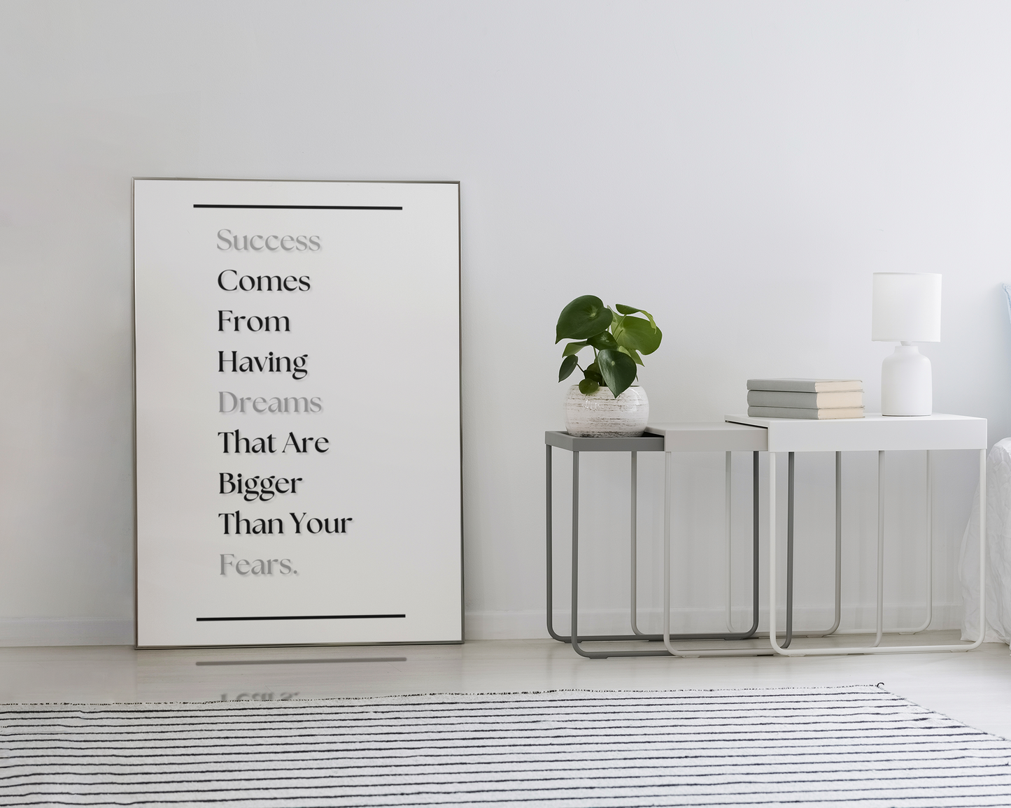 Success Comes From Having Dreams That Are Bigger Than Your Fears | Motivational Poster | Mindset Wall Art