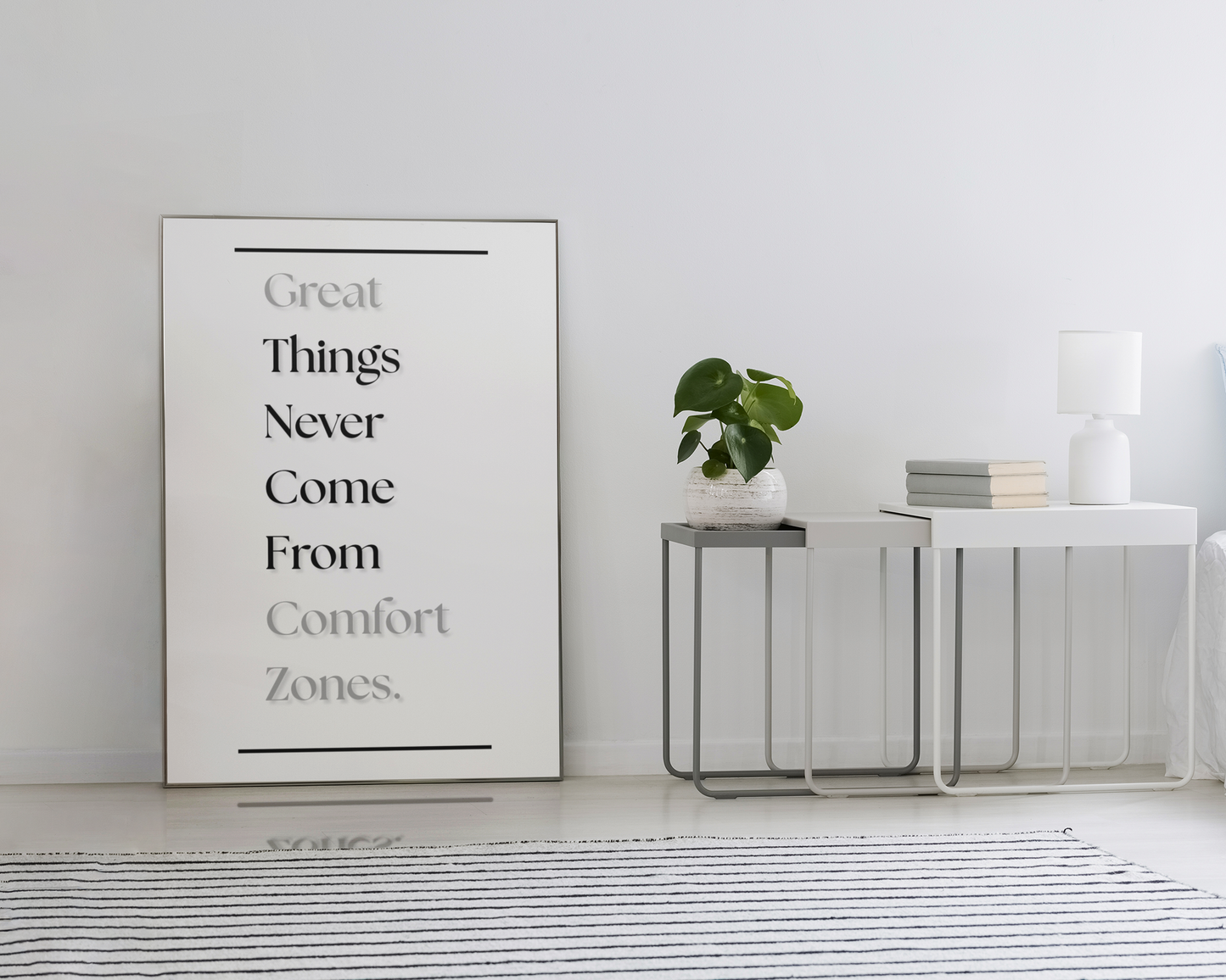 Great Things Never Come From Comfort Zones | Motivational Wall Art | Gym Poster