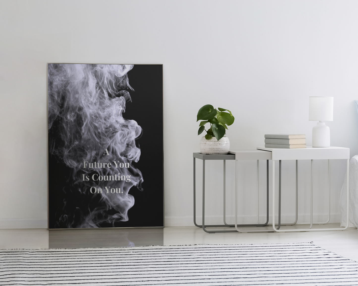 A Future You Is Counting On You Motivational Poster | Modern Minimalist Quote Print for Home Office or Gym