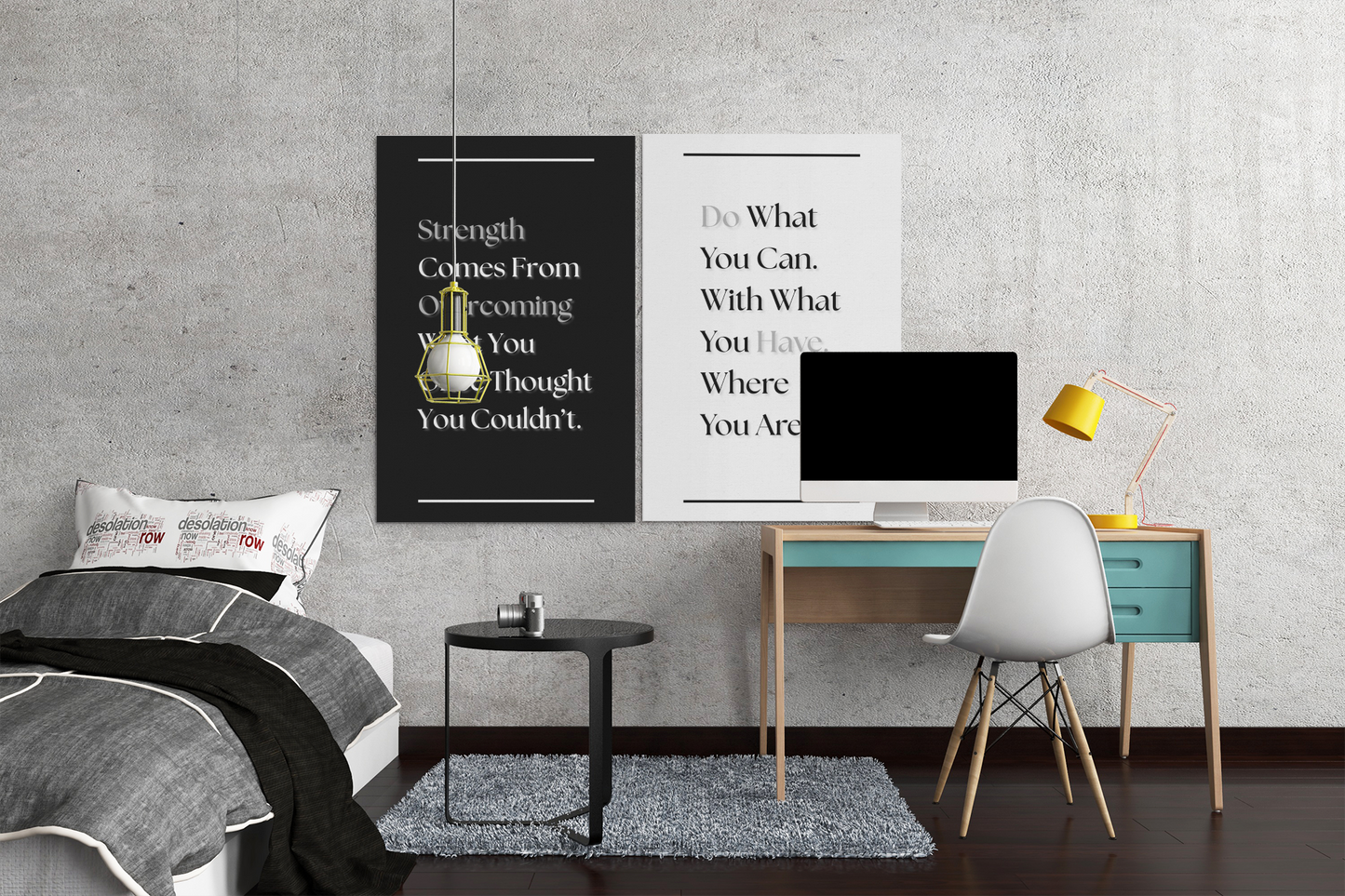 Do What You Can, With What You Have, Where You Are | Inspirational Work Quote Poster | Daily Motivation Wall Art For Home Office