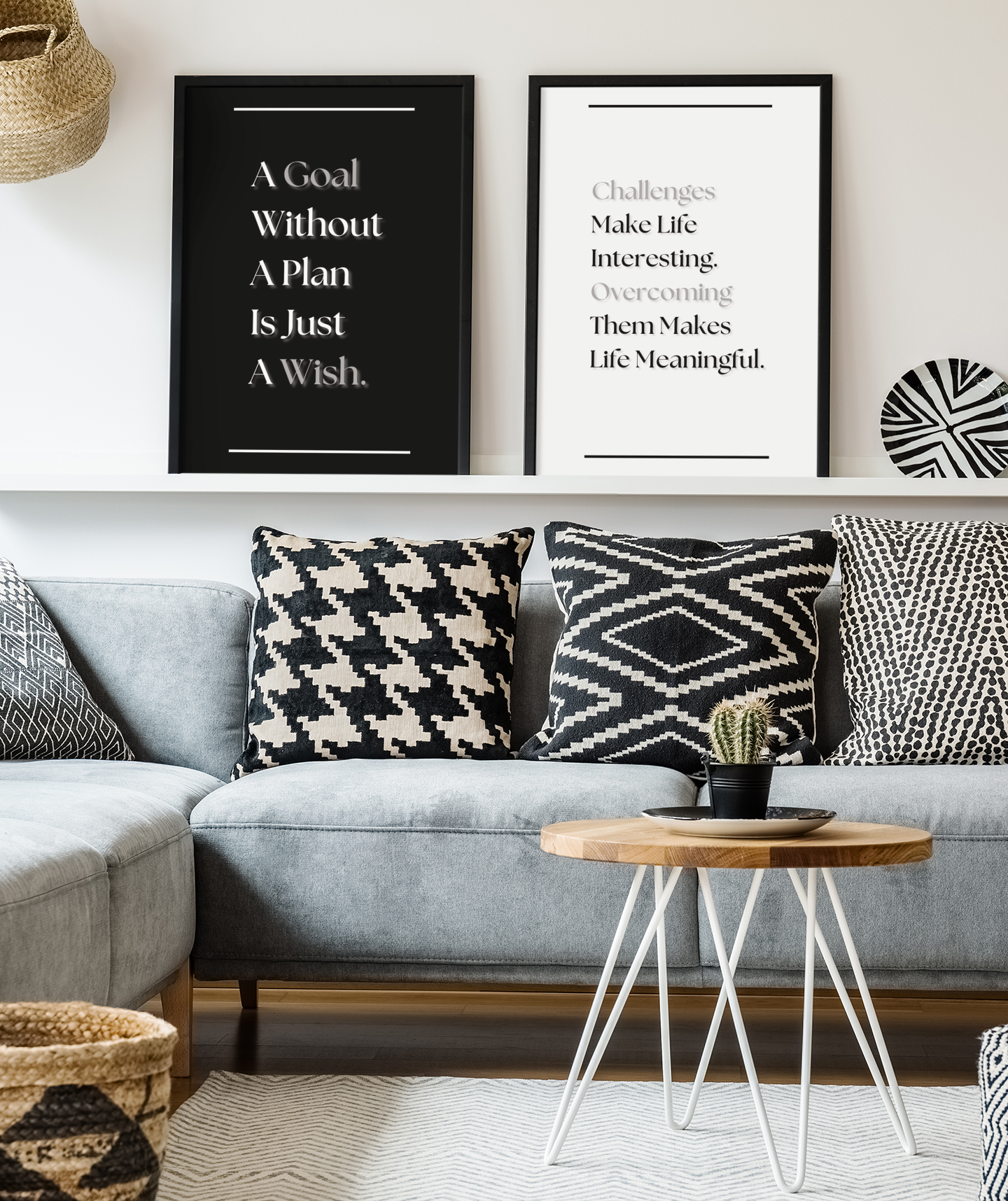 A Goal Without A Plan Is Just A Wish | Productivity Quote Print | Motivational Wall Art For Office Or Study