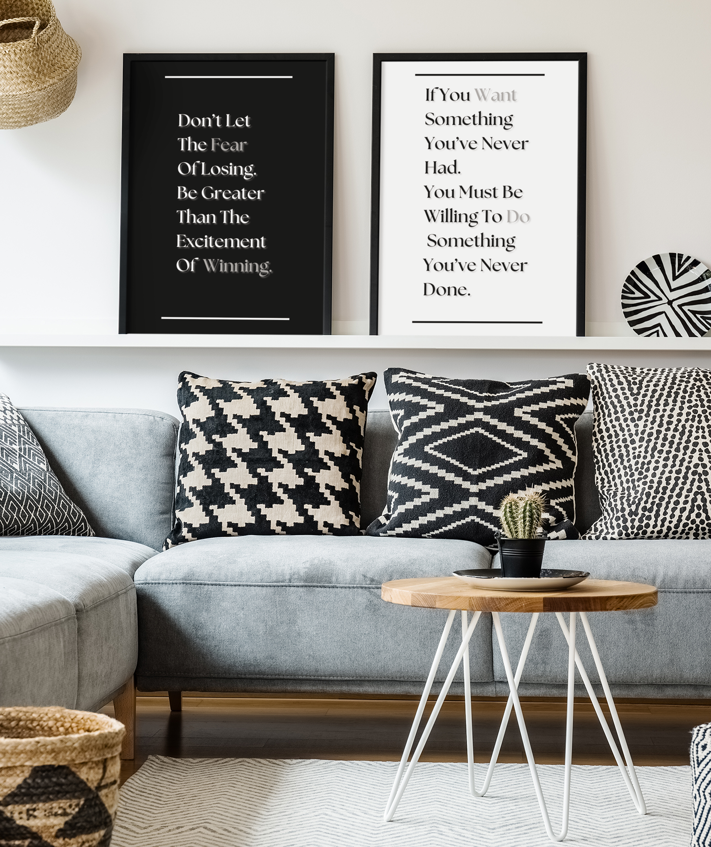 If You Want Something You've Never Had, You Must Be Willing To Do Something You've Never Done | Growth Mindset Print | Discipline Wall Art