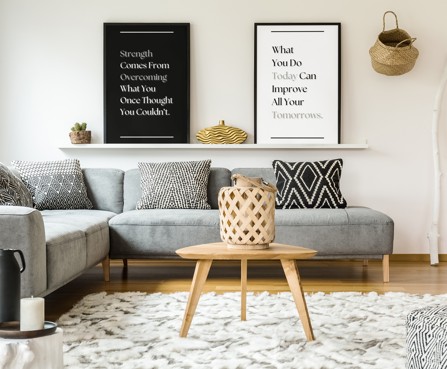 Strength Comes From Overcoming What You Once Thought You Couldn't | Growth Quote Poster | Motivational Wall Art