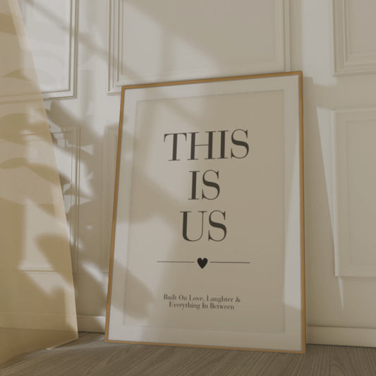 This Is Us Wall Art Print, Romantic Couple Quote Poster, Bedroom Wall Decor, Meaningful Anniversary Gift