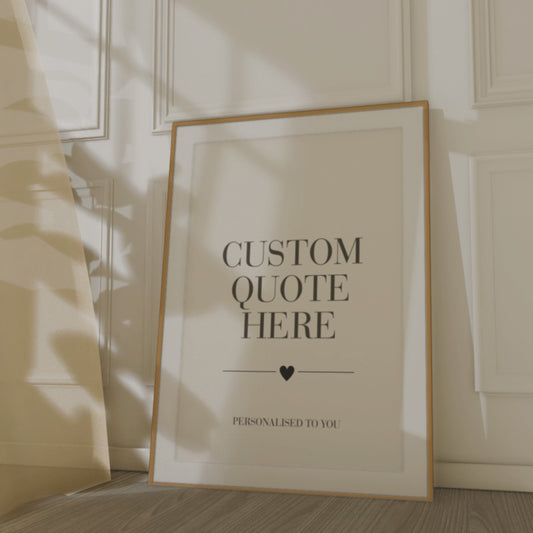 Custom Love Notes Wall Art Print, Personalised Romantic Quote Poster, Couple Gift, Bedroom Wall Decor, Anniversary Gift