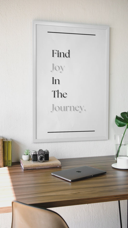 Find Joy In The Journey | Inspirational Quote Poster | Uplifting Wall Art For Home Or Office