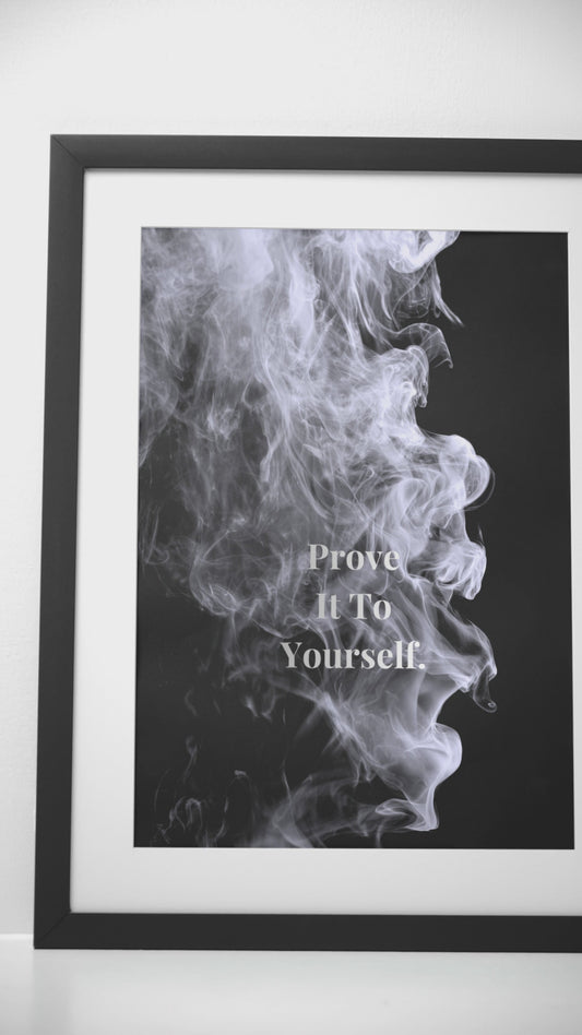 Prove It To Yourself Poster For Motivation, Discipline, Confidence, Growth Mindset And Self Improvement